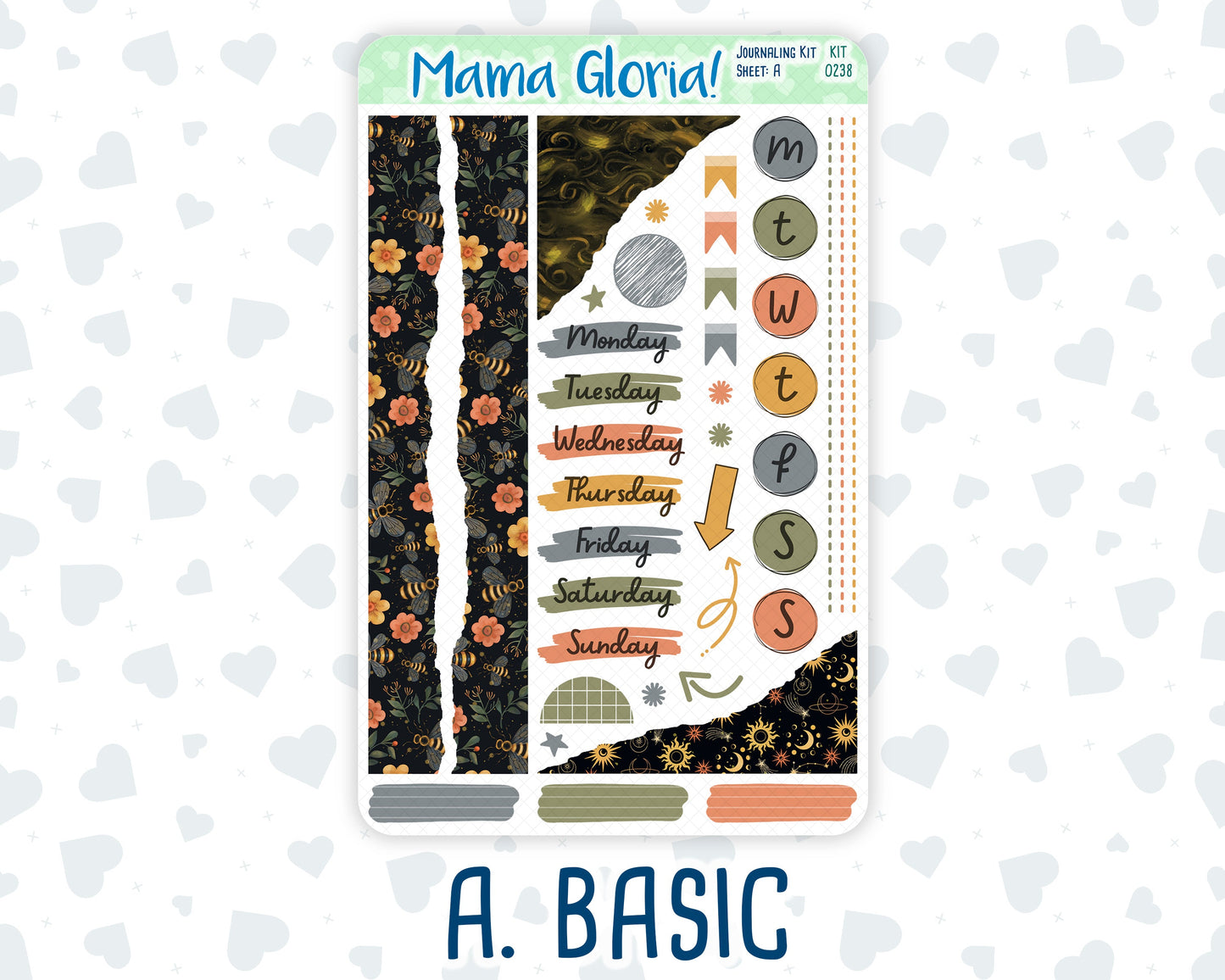 Kit 0238 - Journaling Kit - For Planners | Notebooks - October - Starry Autumn Nights