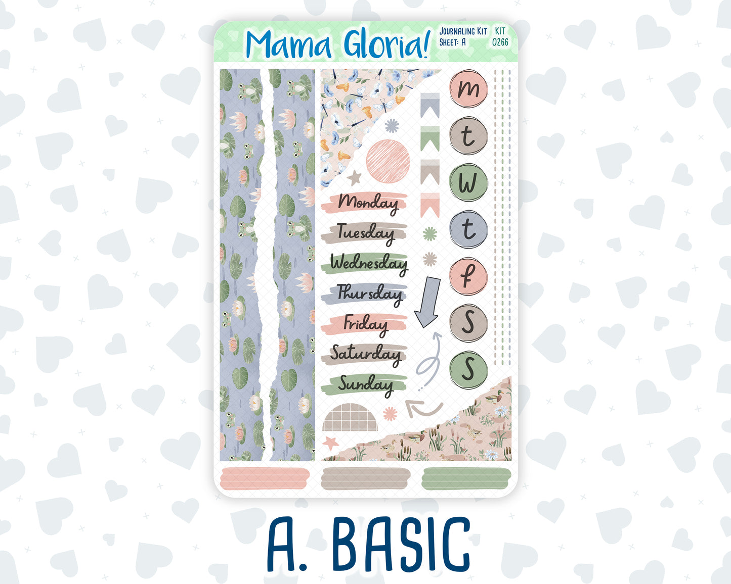 Kit 0266 - Journaling Kit - For Planners | Notebooks - May - Froggy Lake Picnic