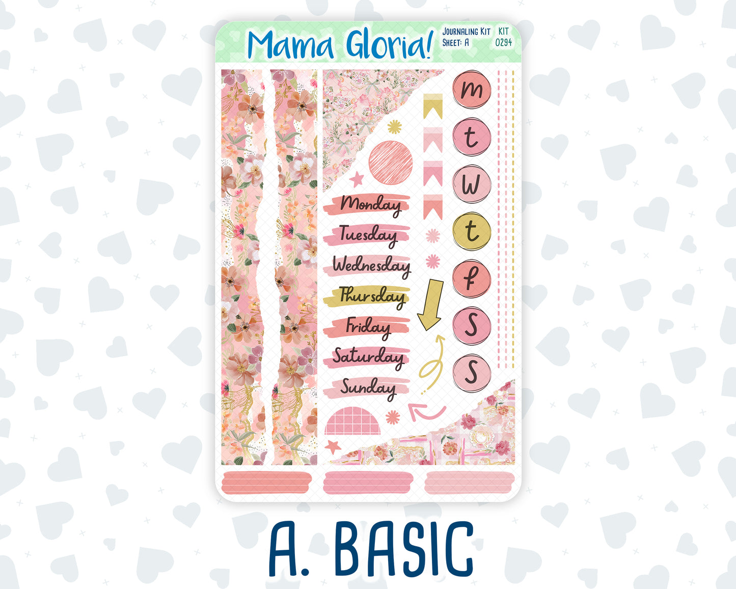 Kit 0294 - Journaling Kit - For Planners | Notebooks - September - Rosy Reveria