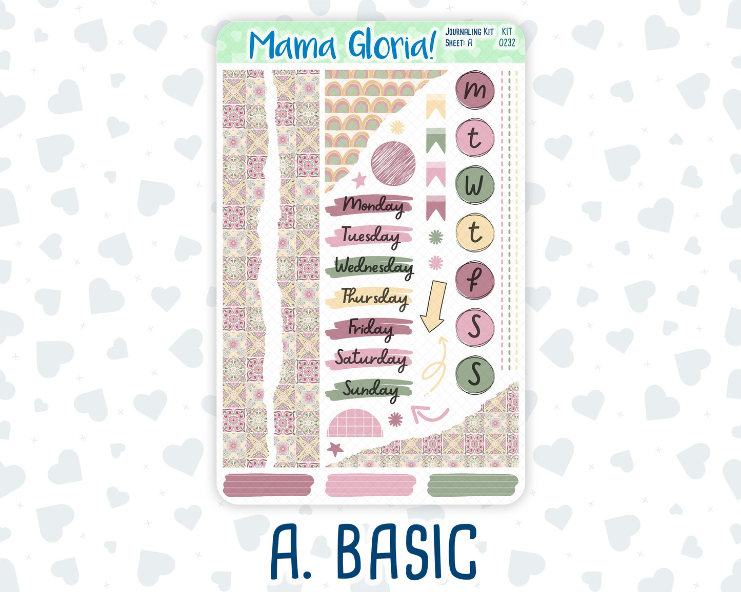 Kit 0232 - Journaling Kit - For Planners | Notebooks - September - Heirloom Garden