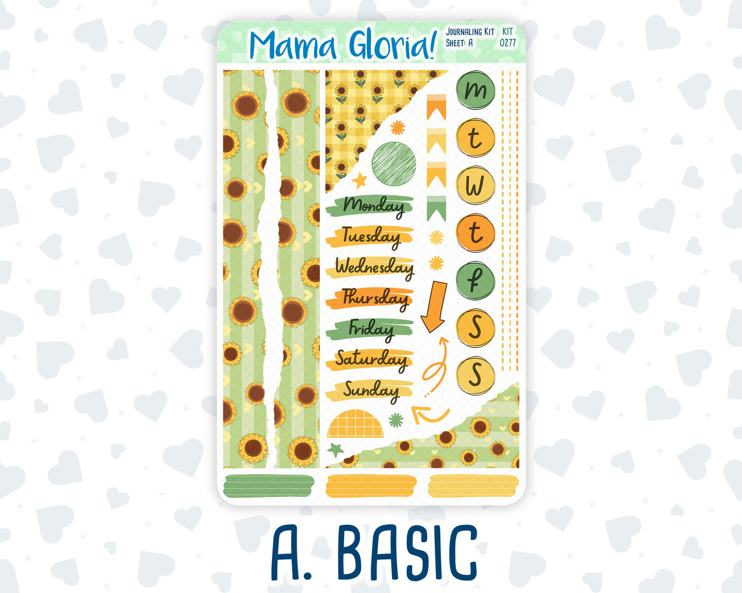 Kit 0277 - Journaling Kit - For Planners | Notebooks - August - Sunflower Drama Club