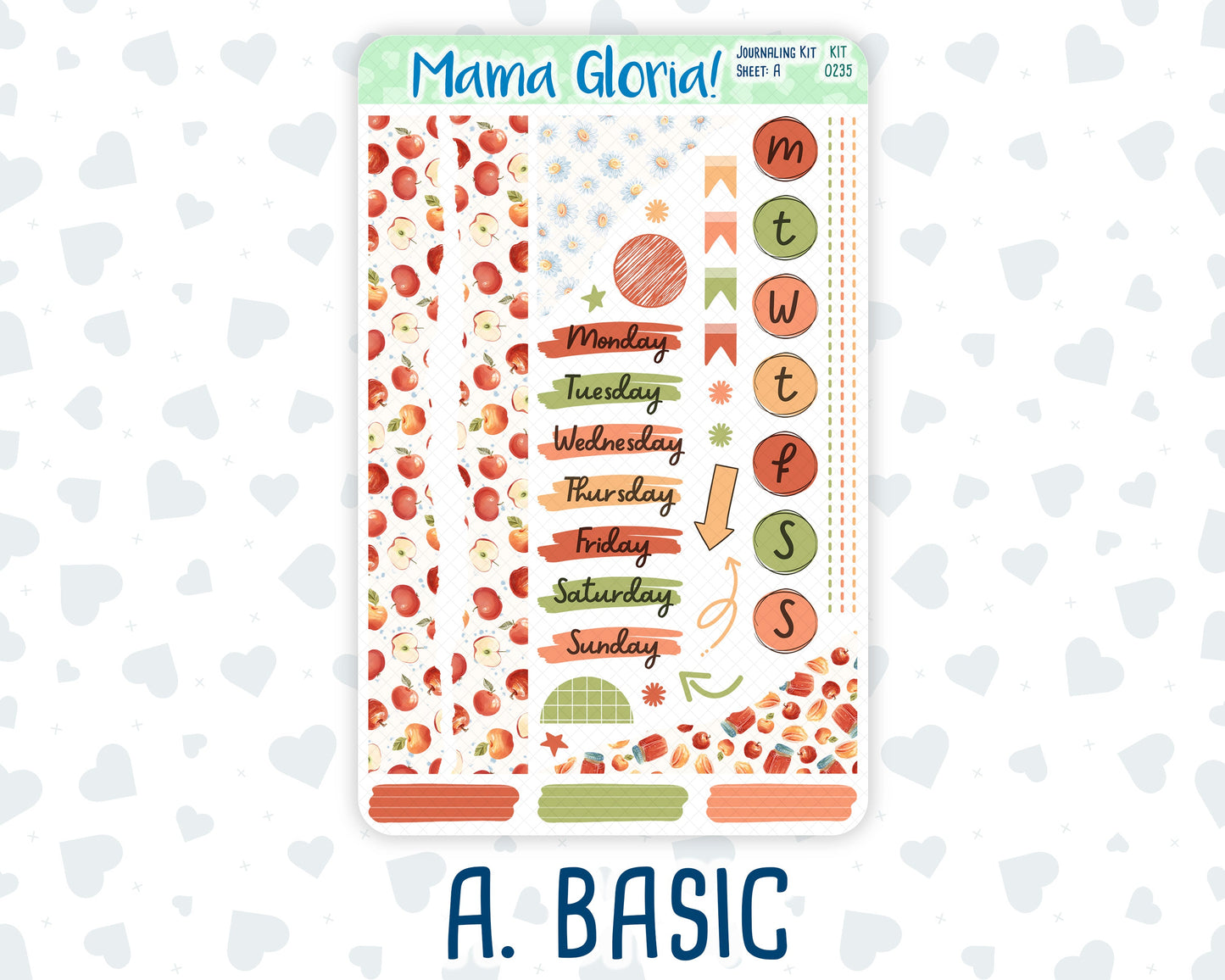 Kit 0235 - Journaling Kit - For Planners | Notebooks - September - Apple Orchard