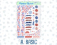 Kit 0273 - Journaling Kit - For Planners | Notebooks - July - Americana In Bloom