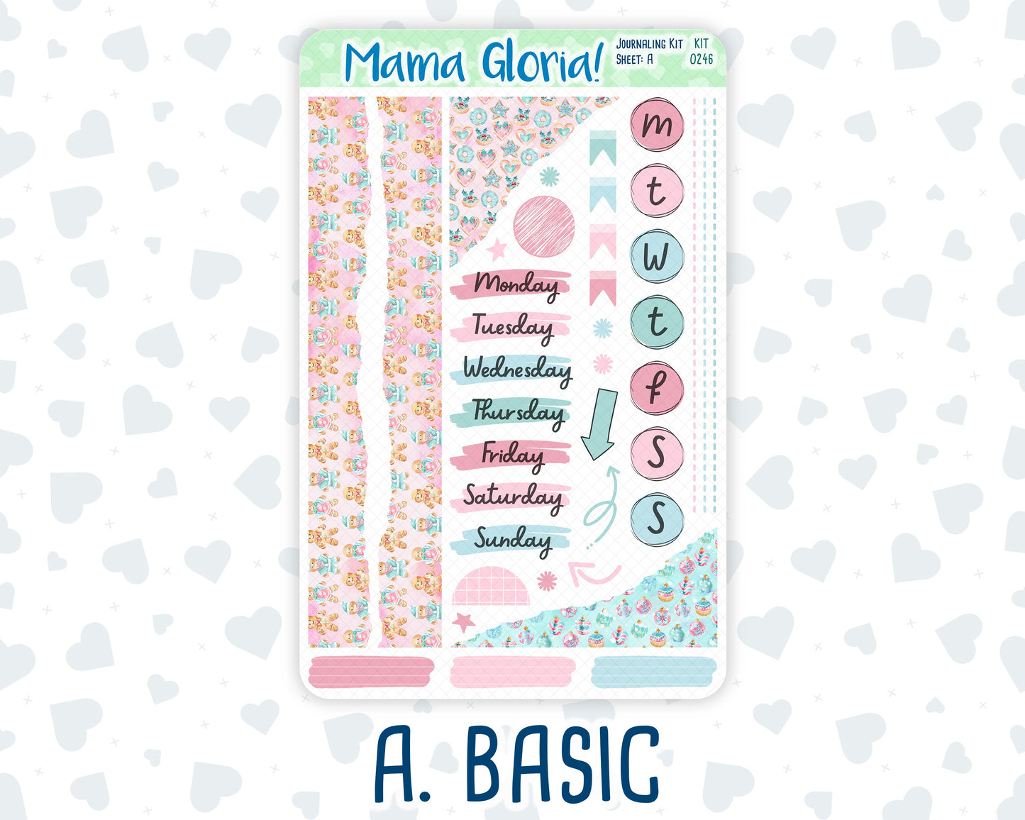 Kit 0246 - Journaling Kit - For Planners | Notebooks - December - Gingerbread Sweets