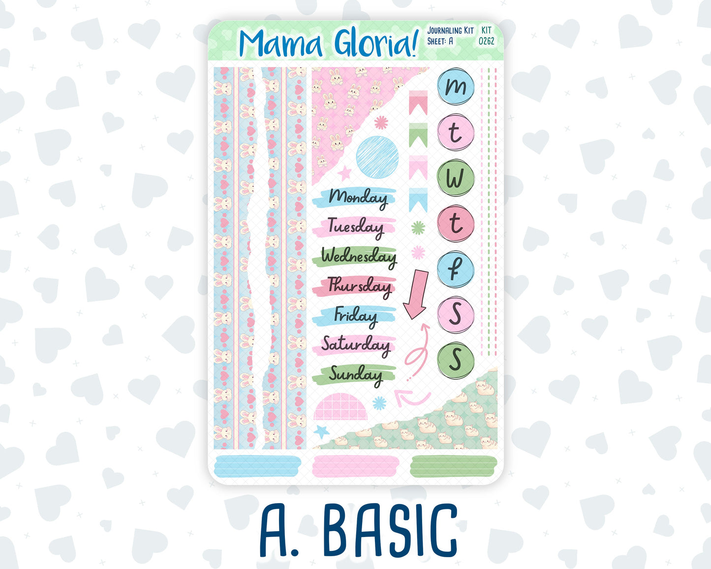 Kit 0262 - Journaling Kit - For Planners | Notebooks - April - Spring Puffs
