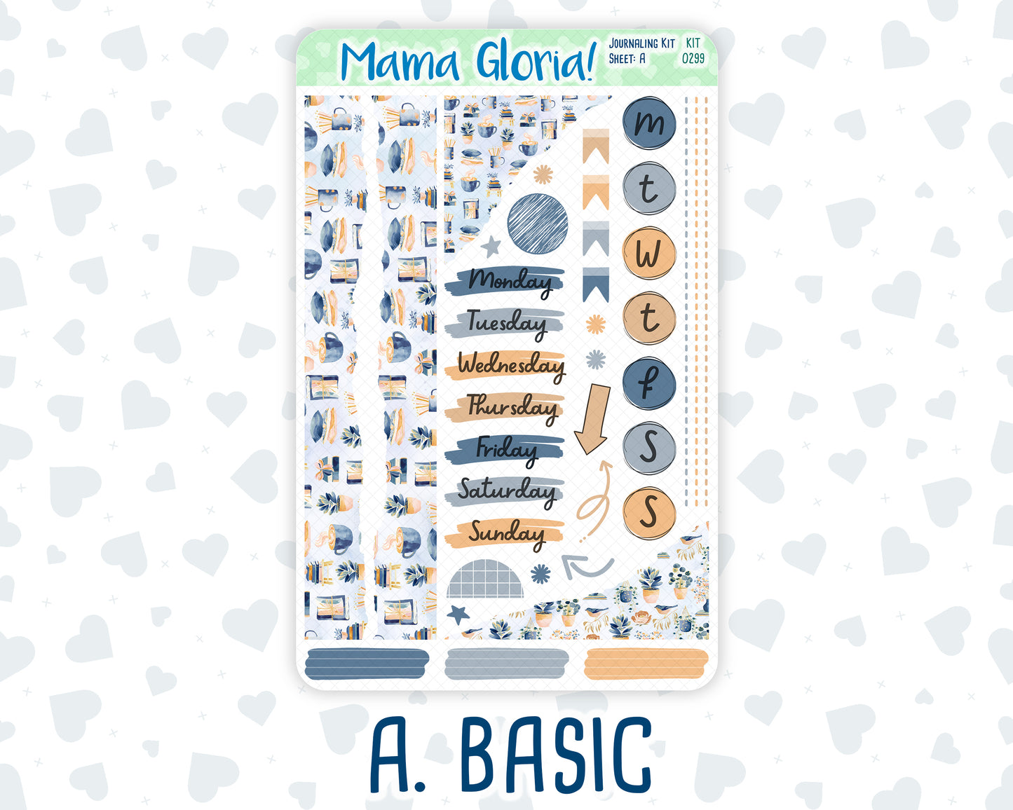 Kit 0299 - Journaling Kit - For Planners | Notebooks - October - Book Nook