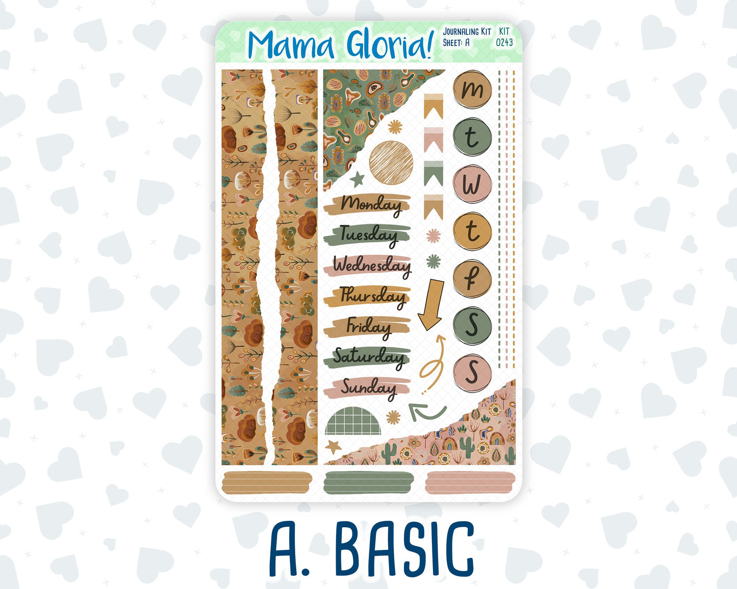 Kit 0243 - Journaling Kit - For Planners | Notebooks - November - Boho Autumn