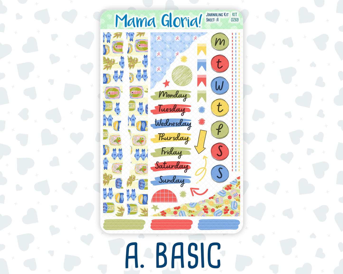 Kit 0269 - Journaling Kit - For Planners | Notebooks - June - Dolce Mare