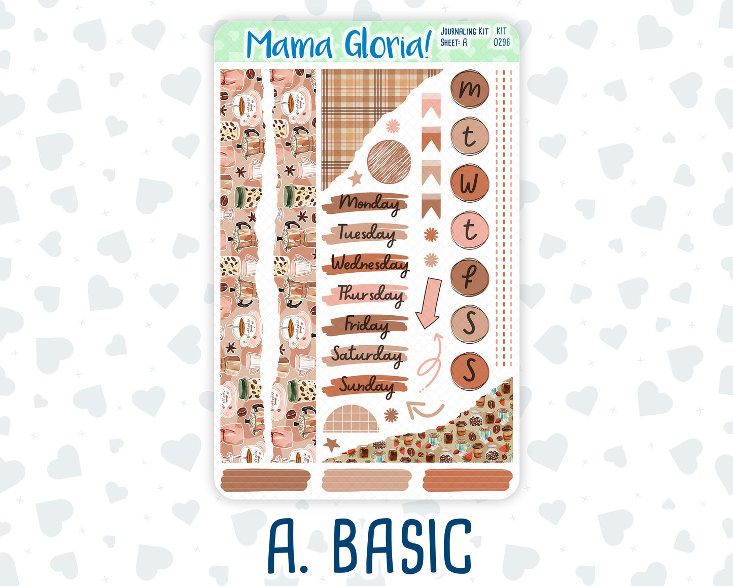 Kit 0296 - Journaling Kit - For Planners | Notebooks - September - Coffee Break