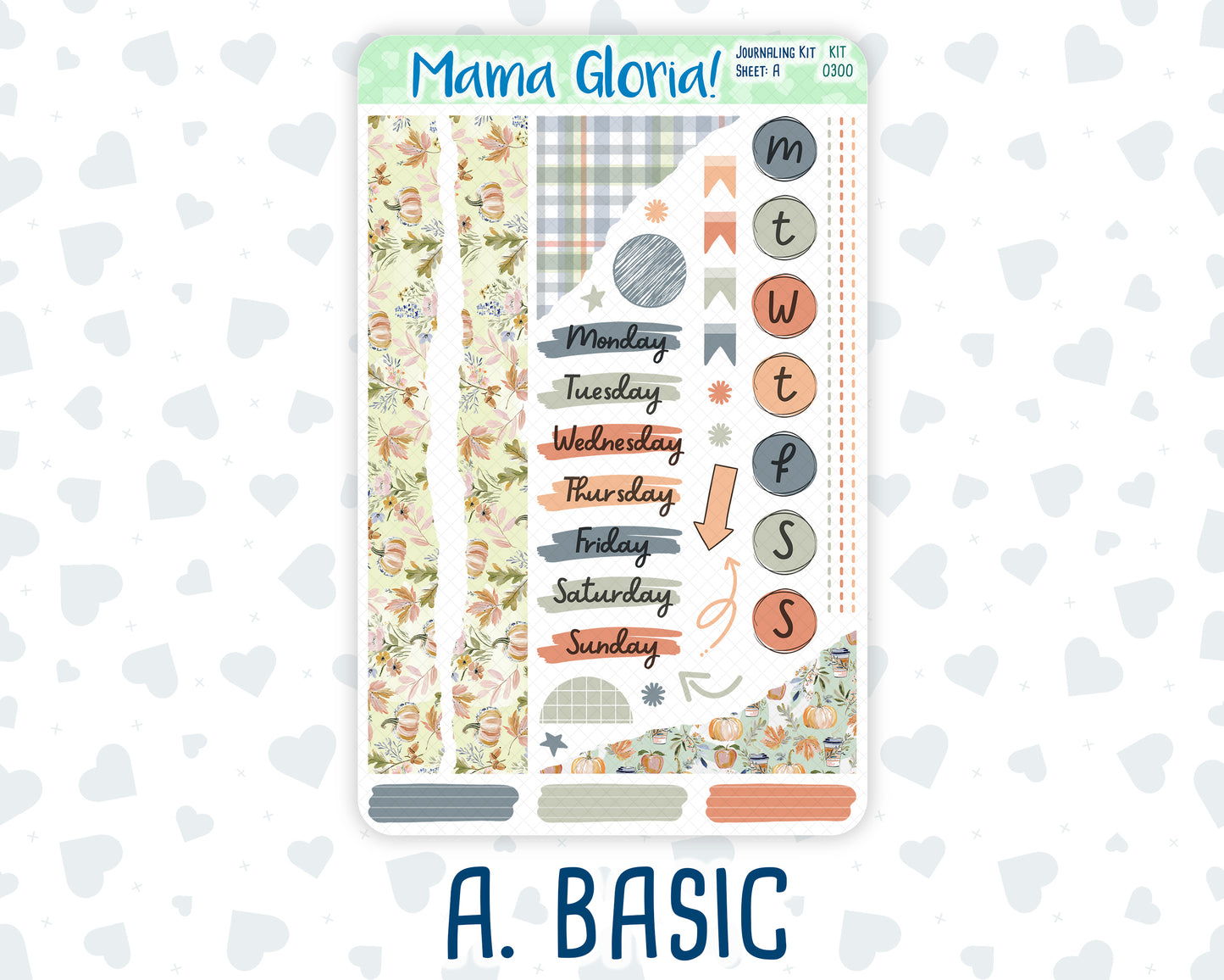 Kit 0300 - Journaling Kit - For Planners | Notebooks - October - Autumn Stroll