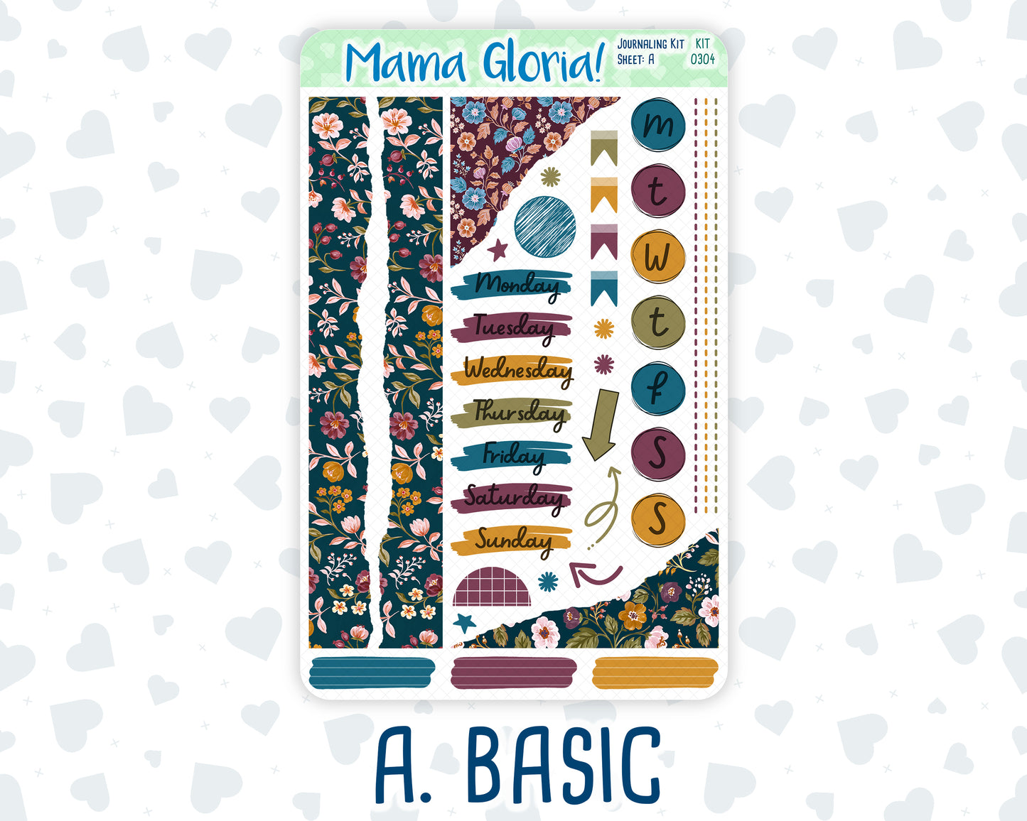 Kit 0304 - Journaling Kit - For Planners | Notebooks - November - Autumn In Bloom