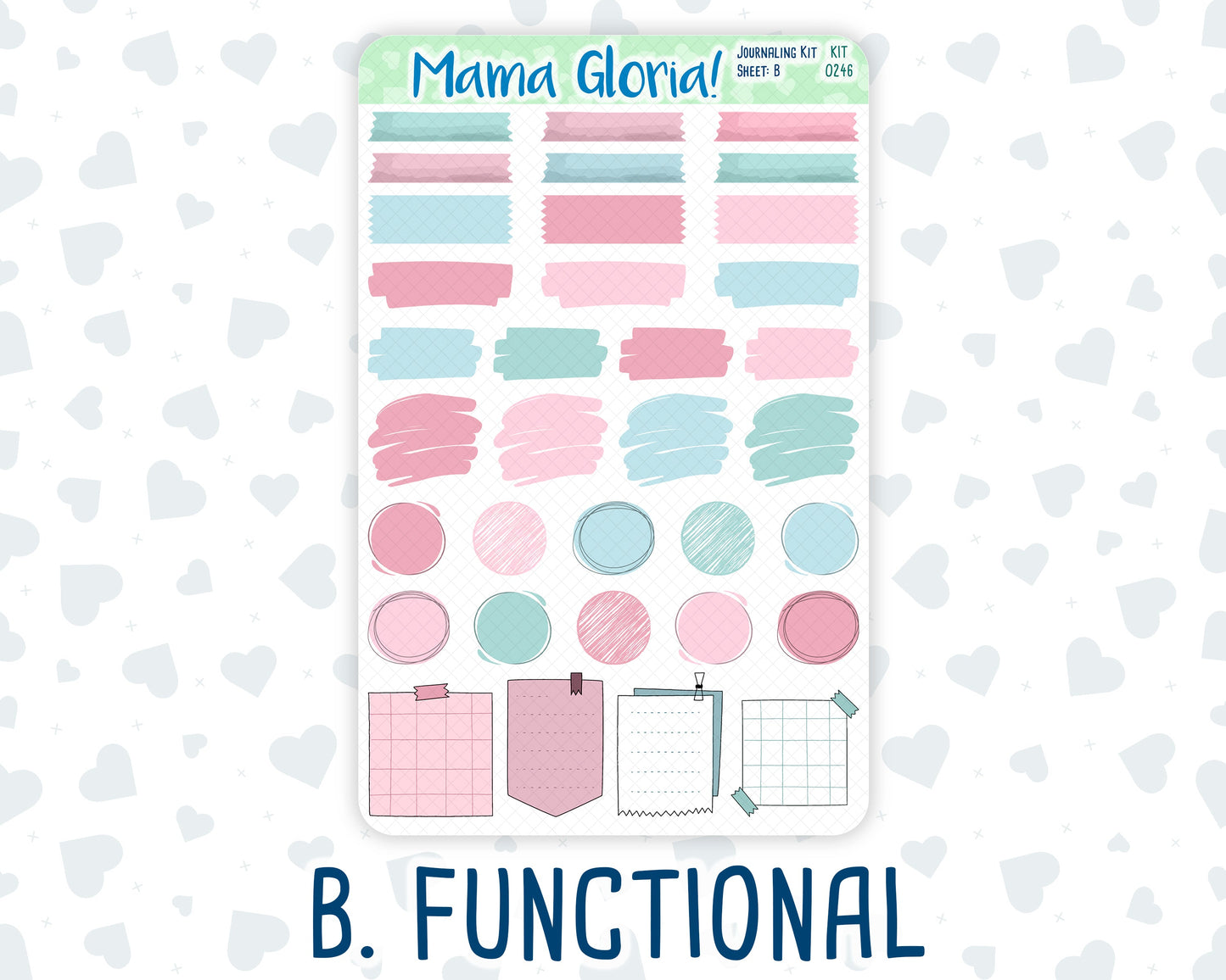 Kit 0246 - Journaling Kit - For Planners | Notebooks - December - Gingerbread Sweets