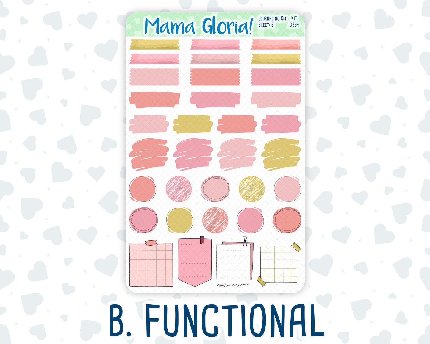 Kit 0294 - Journaling Kit - For Planners | Notebooks - September - Rosy Reveria
