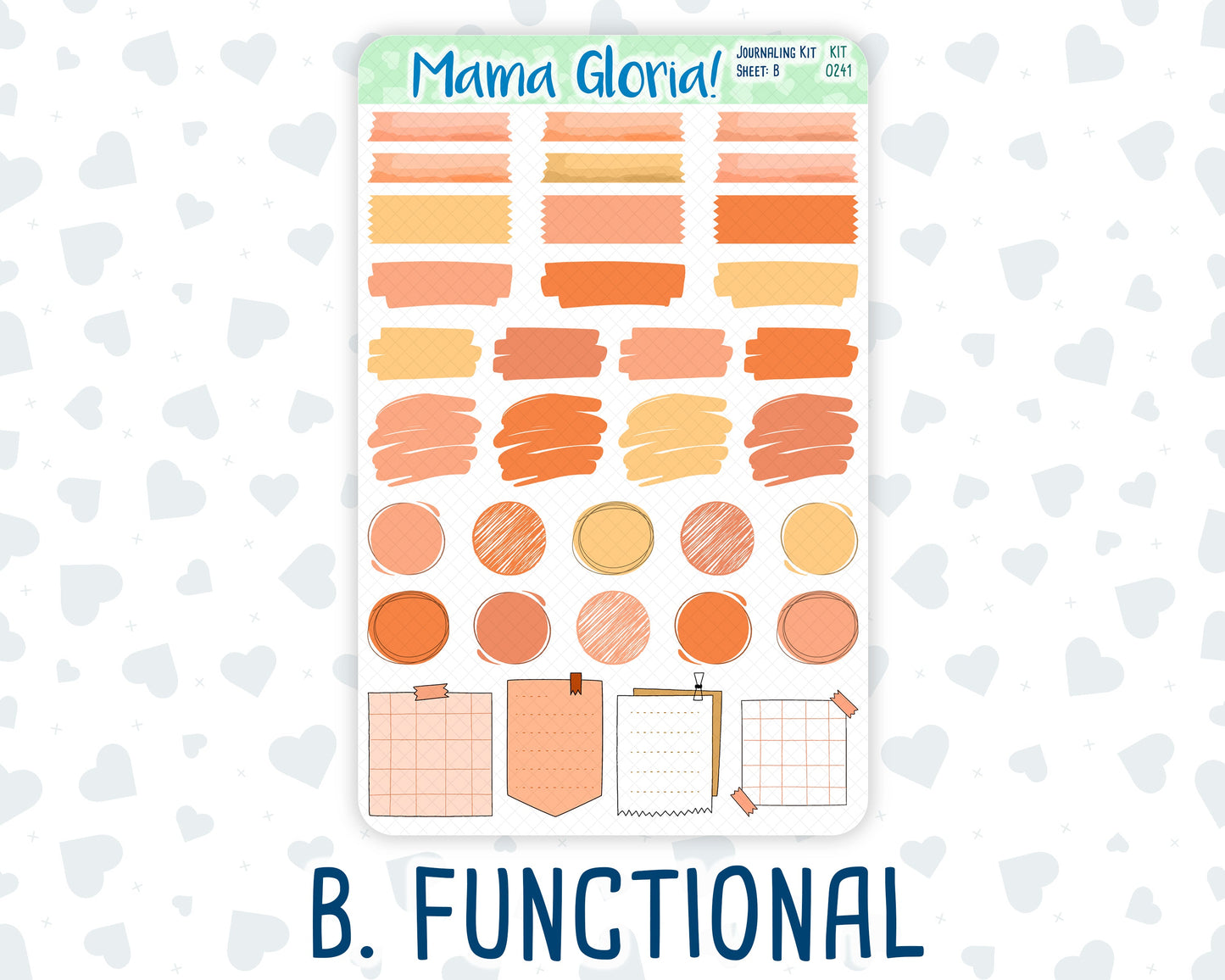 Kit 0241 - Journaling Kit - For Planners | Notebooks - November - Pumpkin Latte