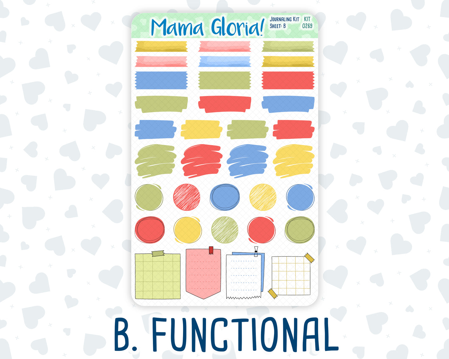 Kit 0269 - Journaling Kit - For Planners | Notebooks - June - Dolce Mare