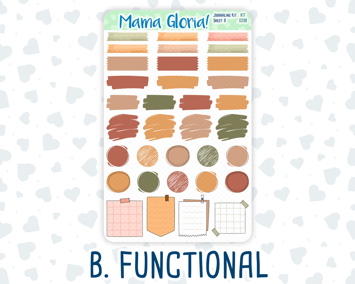 Kit 0298 - Journaling Kit - For Planners | Notebooks - October - Velvet Bloom