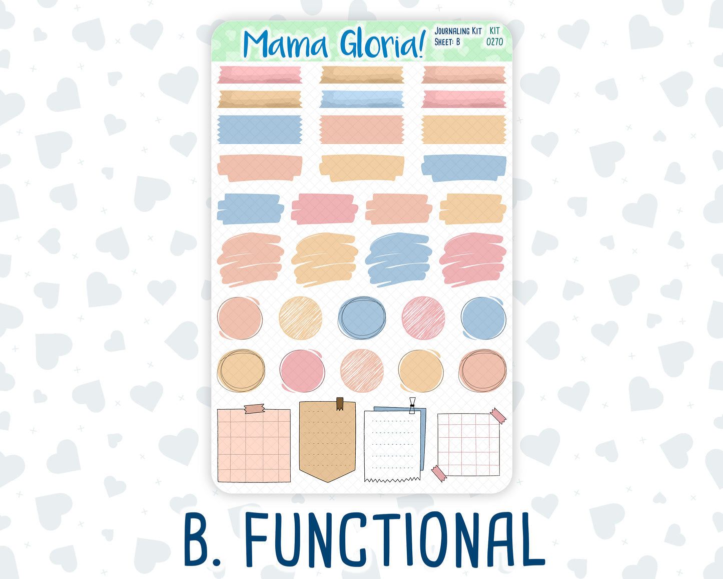 Kit 0270 - Journaling Kit - For Planners | Notebooks - June - Beachside Bliss