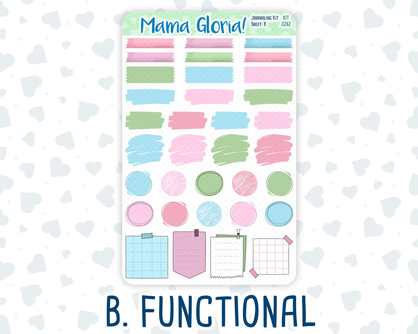 Kit 0262 - Journaling Kit - For Planners | Notebooks - April - Spring Puffs