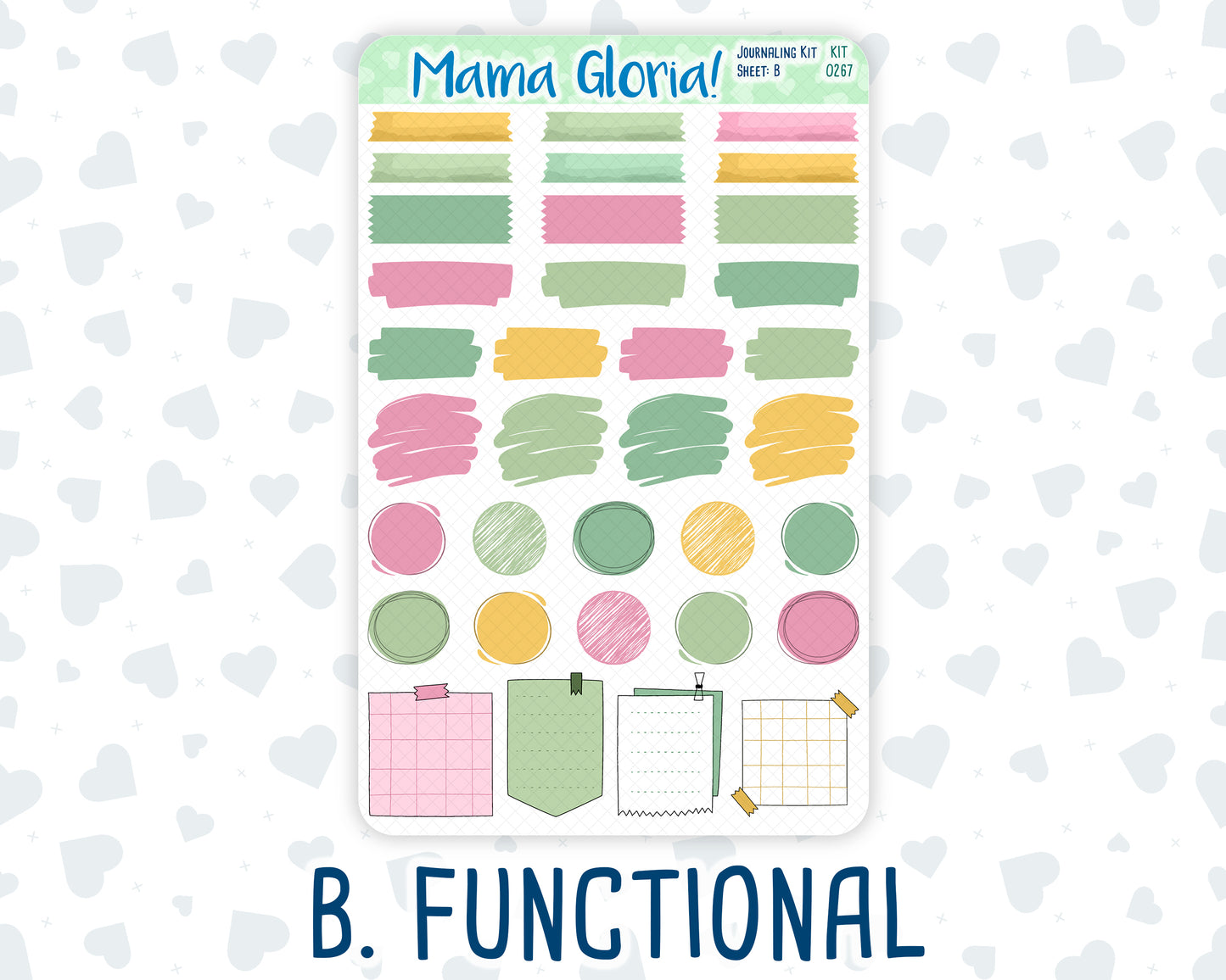Kit 0267 - Journaling Kit - For Planners | Notebooks - May - Flowers For Mama
