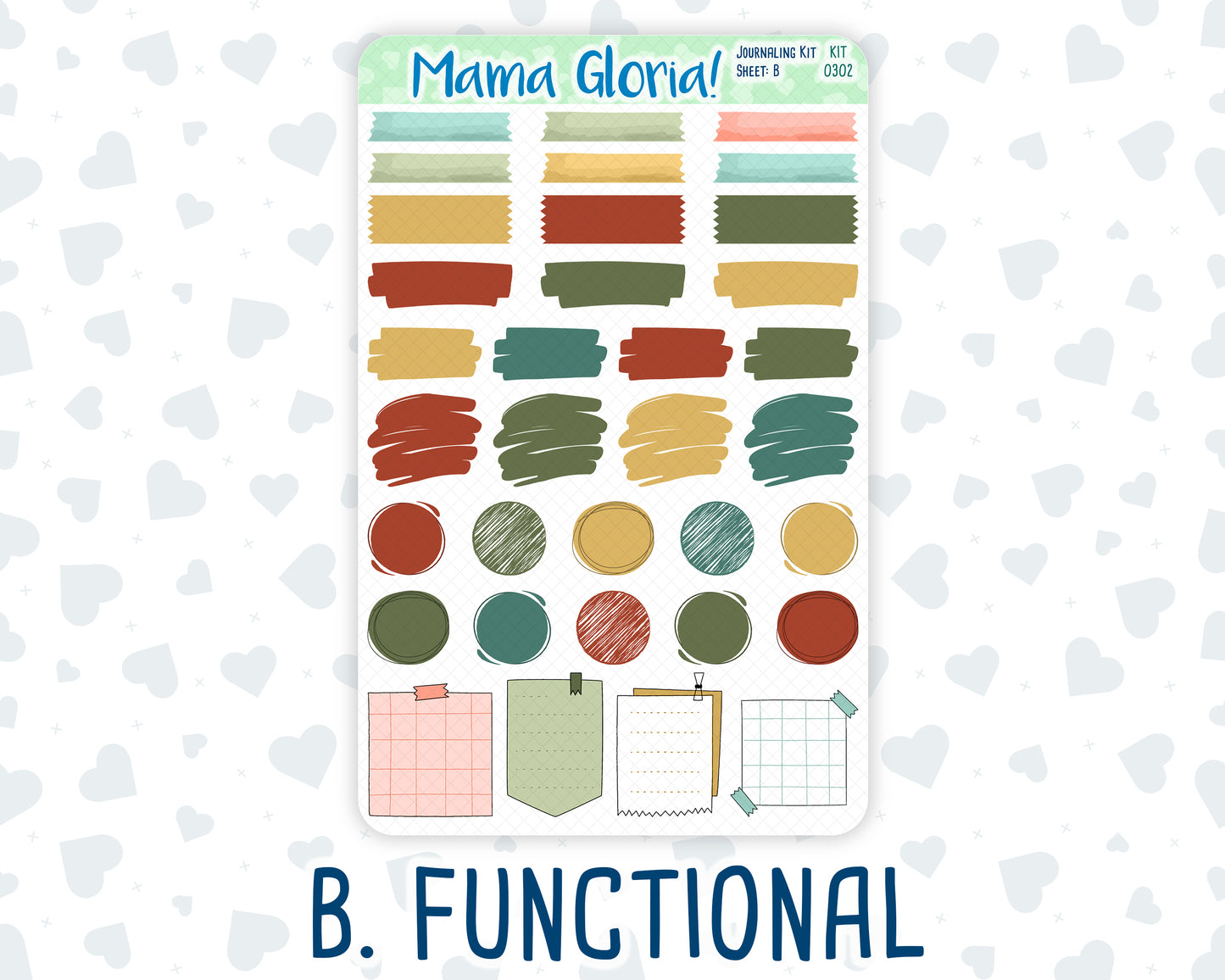 Kit 0302 - Journaling Kit - For Planners | Notebooks - November - Thankful Season