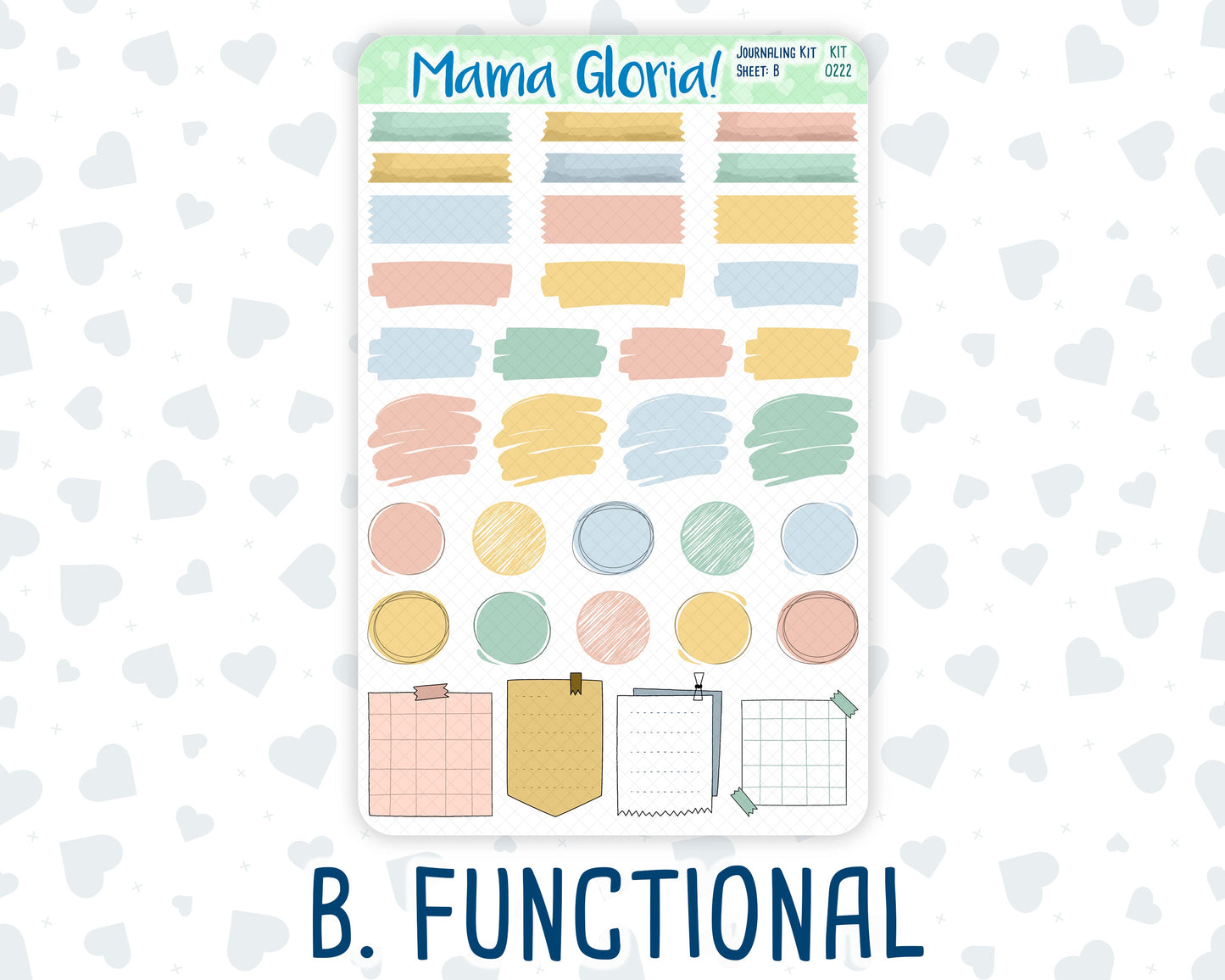 Kit 0222 - Journaling Kit - For Planners | Notebooks - June - Beach Day