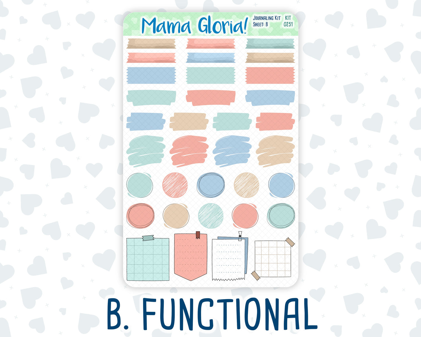 Kit 0251 - Journaling Kit - For Planners | Notebooks - January - Pine & Paws