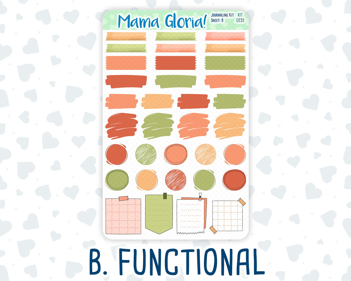 Kit 0235 - Journaling Kit - For Planners | Notebooks - September - Apple Orchard