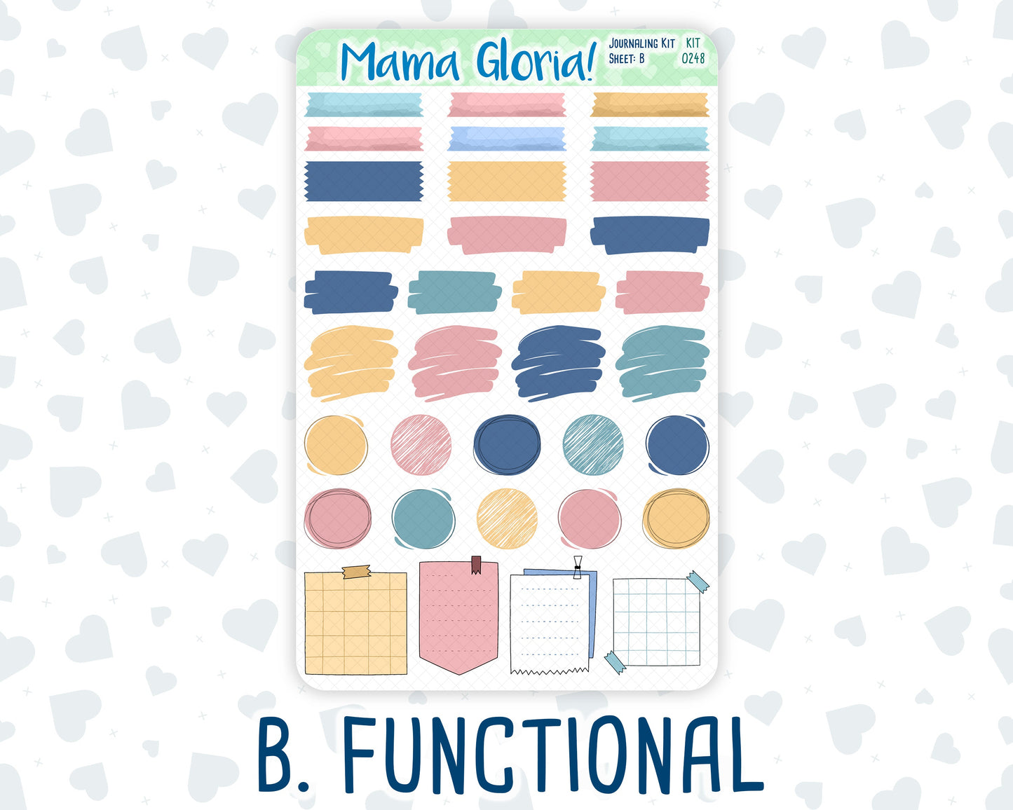 Kit 0248 - Journaling Kit - For Planners | Notebooks - January - Midnight Countdown