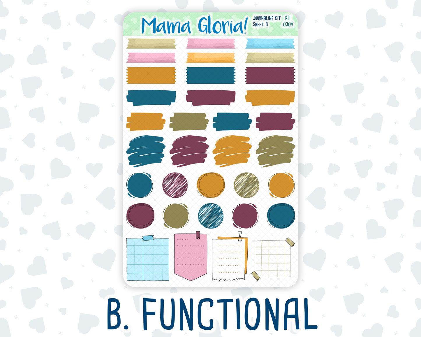 Kit 0304 - Journaling Kit - For Planners | Notebooks - November - Autumn In Bloom