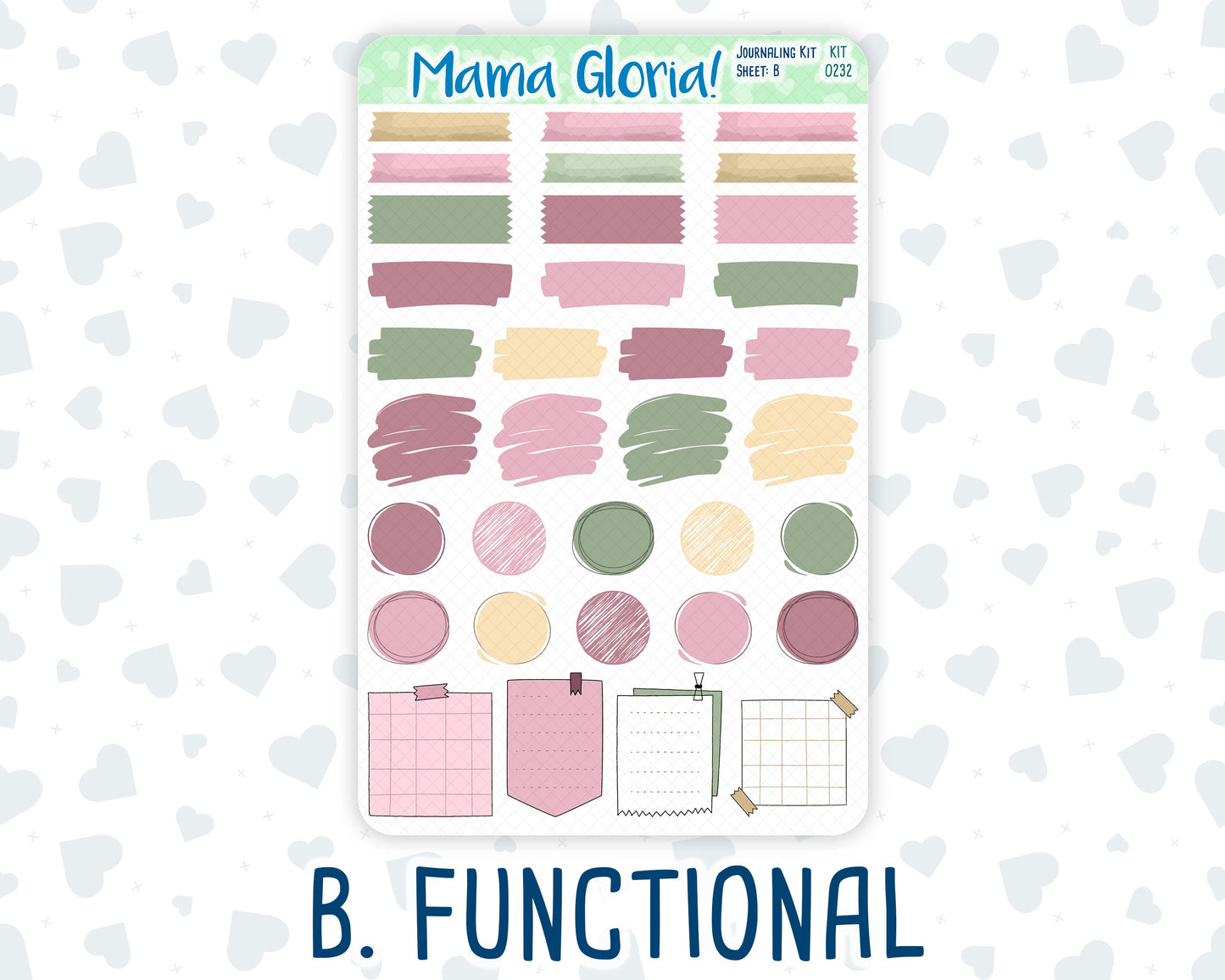 Kit 0232 - Journaling Kit - For Planners | Notebooks - September - Heirloom Garden