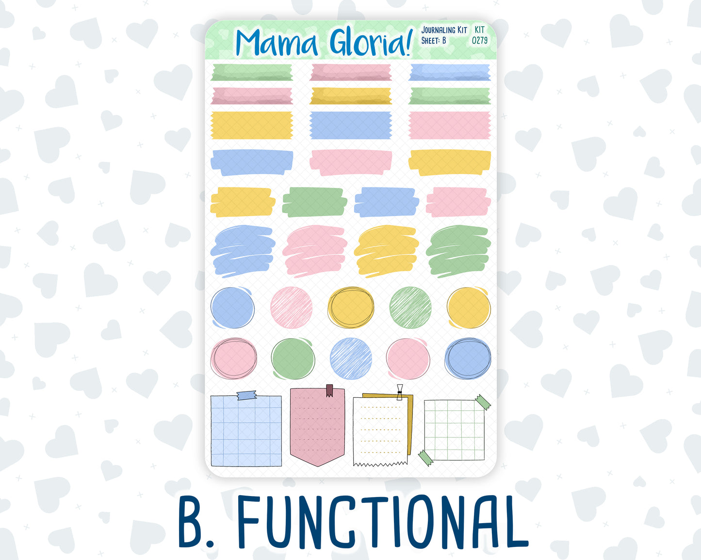 Kit 0279 - Journaling Kit - For Planners | Notebooks - August - Not Ready For School