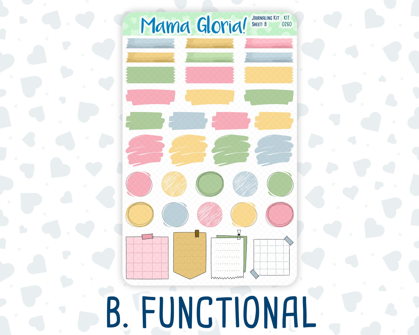 Kit 0260 - Journaling Kit - For Planners | Notebooks - April - Pastel Egg Hunt