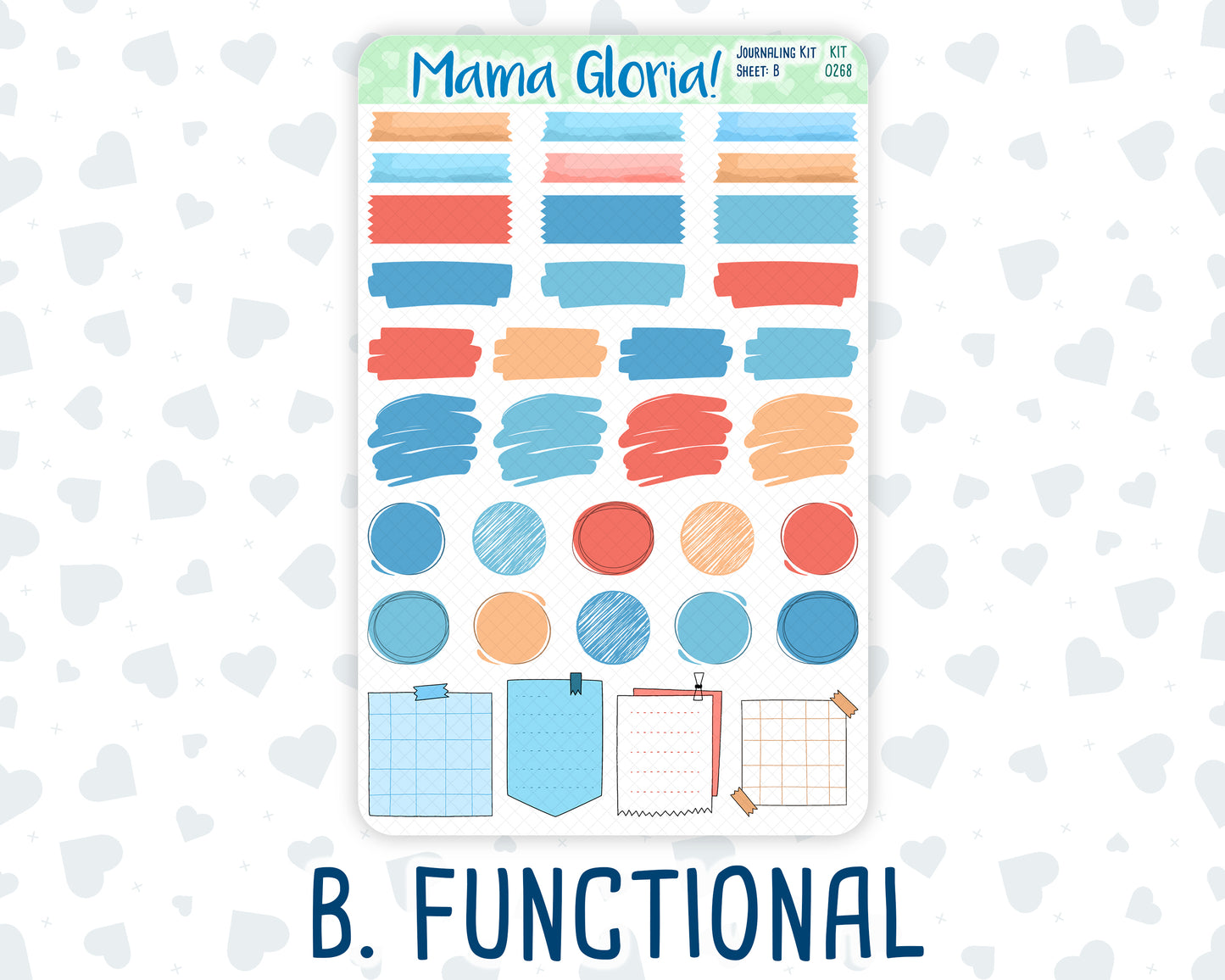 Kit 0268 - Journaling Kit - For Planners | Notebooks - June - Sea Sweeties