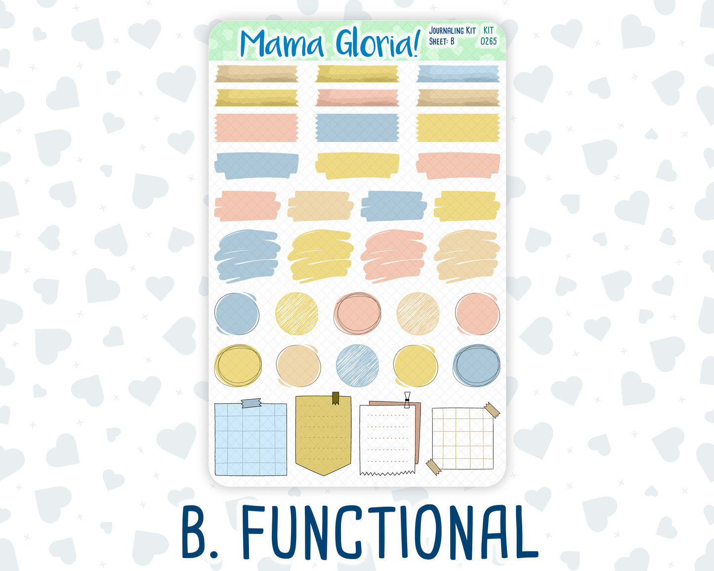 Kit 0265 - Journaling Kit - For Planners | Notebooks - May - Honeybee Sky