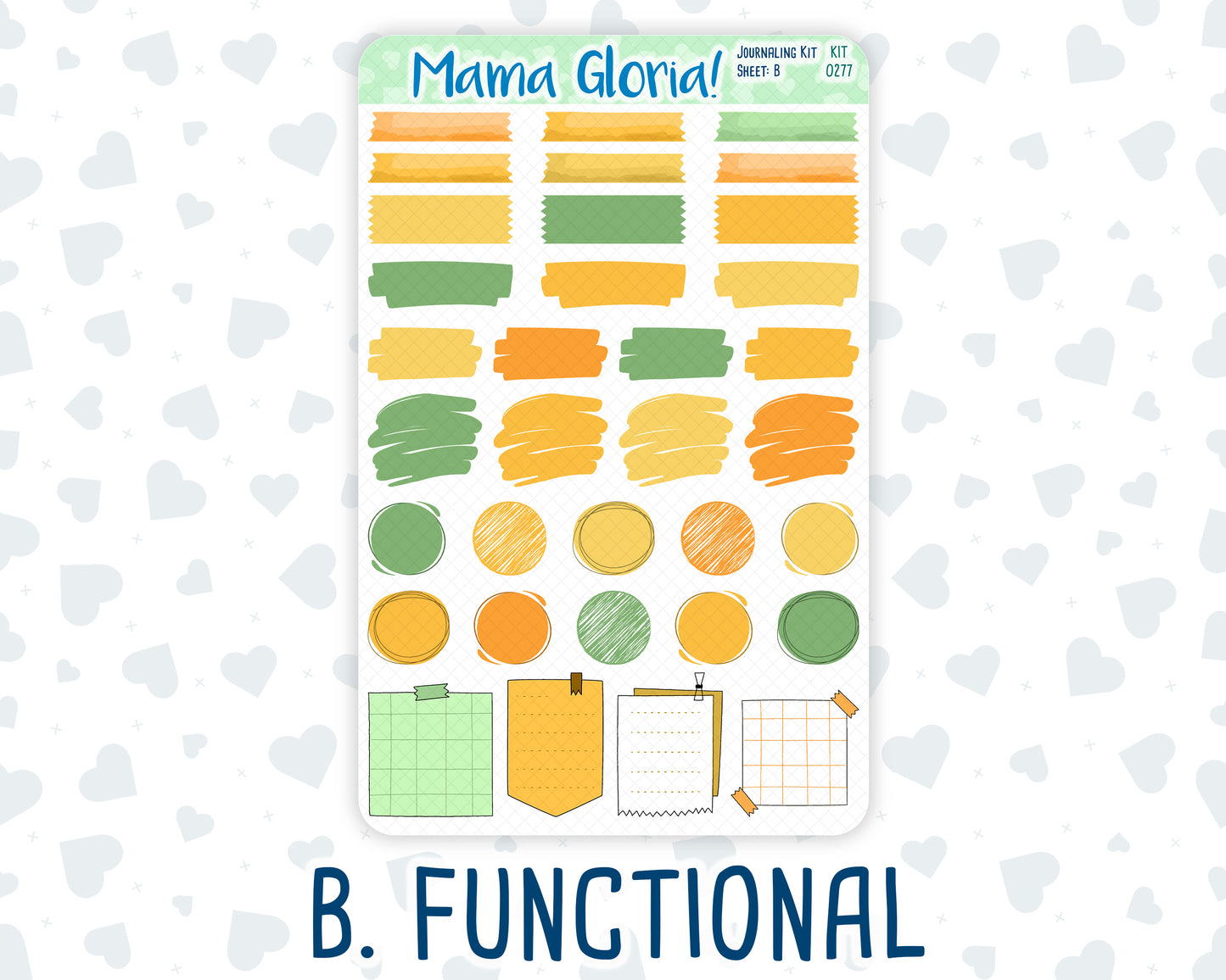 Kit 0277 - Journaling Kit - For Planners | Notebooks - August - Sunflower Drama Club