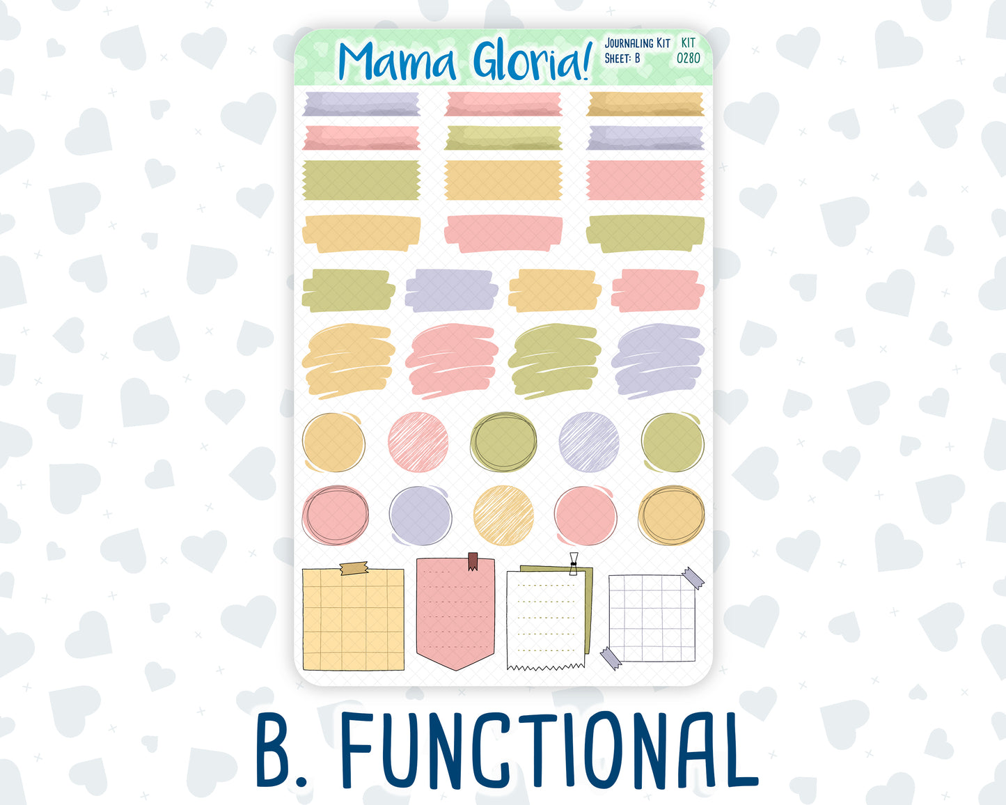 Kit 0280 - Journaling Kit - For Planners | Notebooks - Half Past Six In August