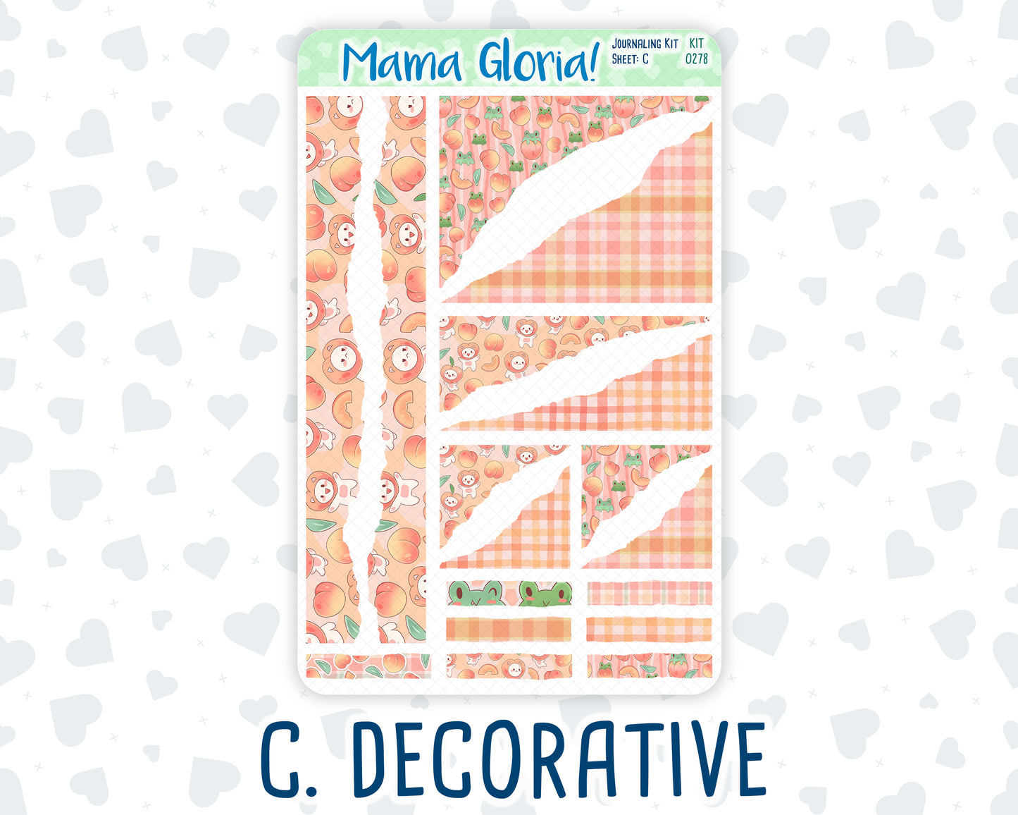 Kit 0278 - Journaling Kit - For Planners | Notebooks - August - Oops, All Peaches
