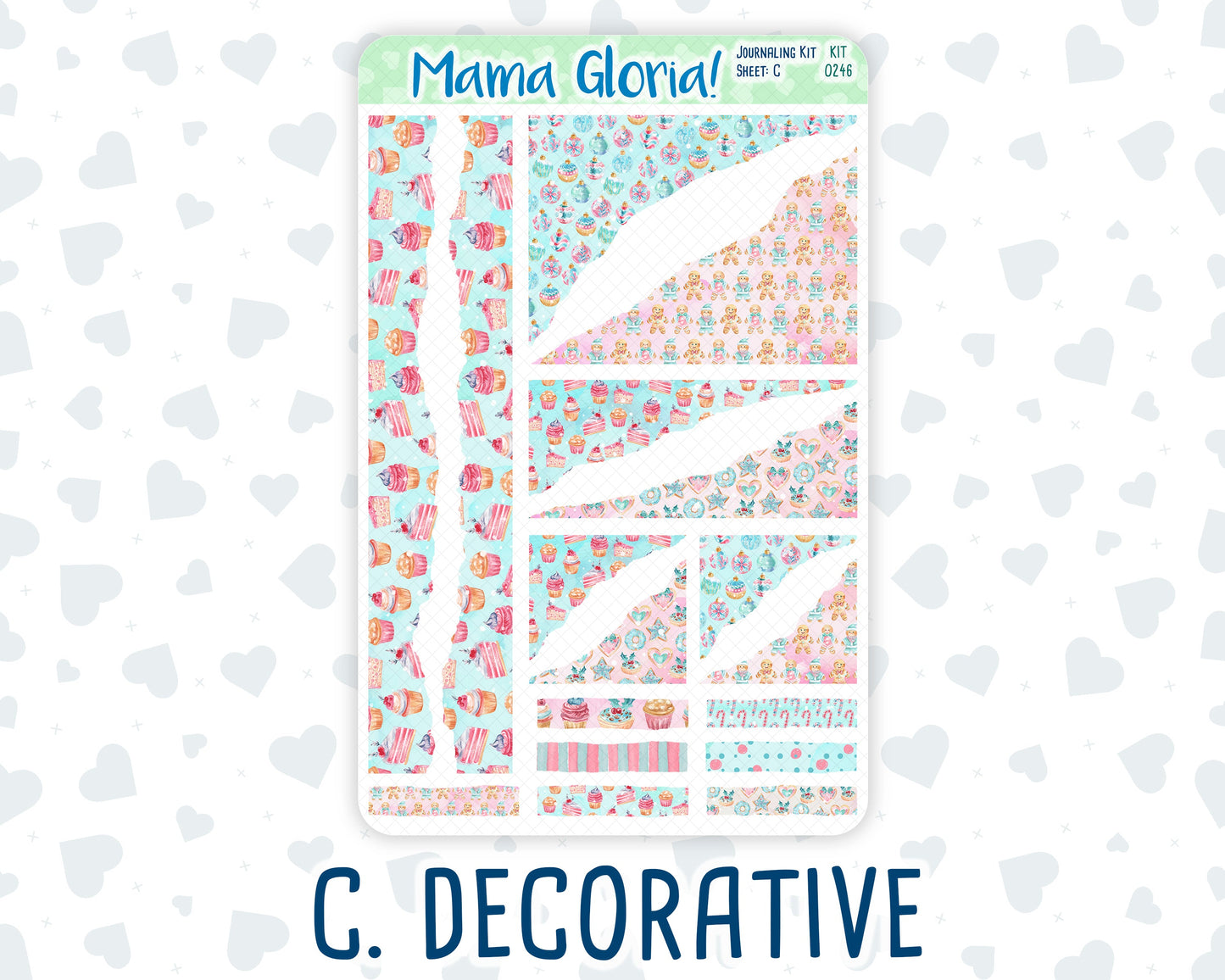Kit 0246 - Journaling Kit - For Planners | Notebooks - December - Gingerbread Sweets