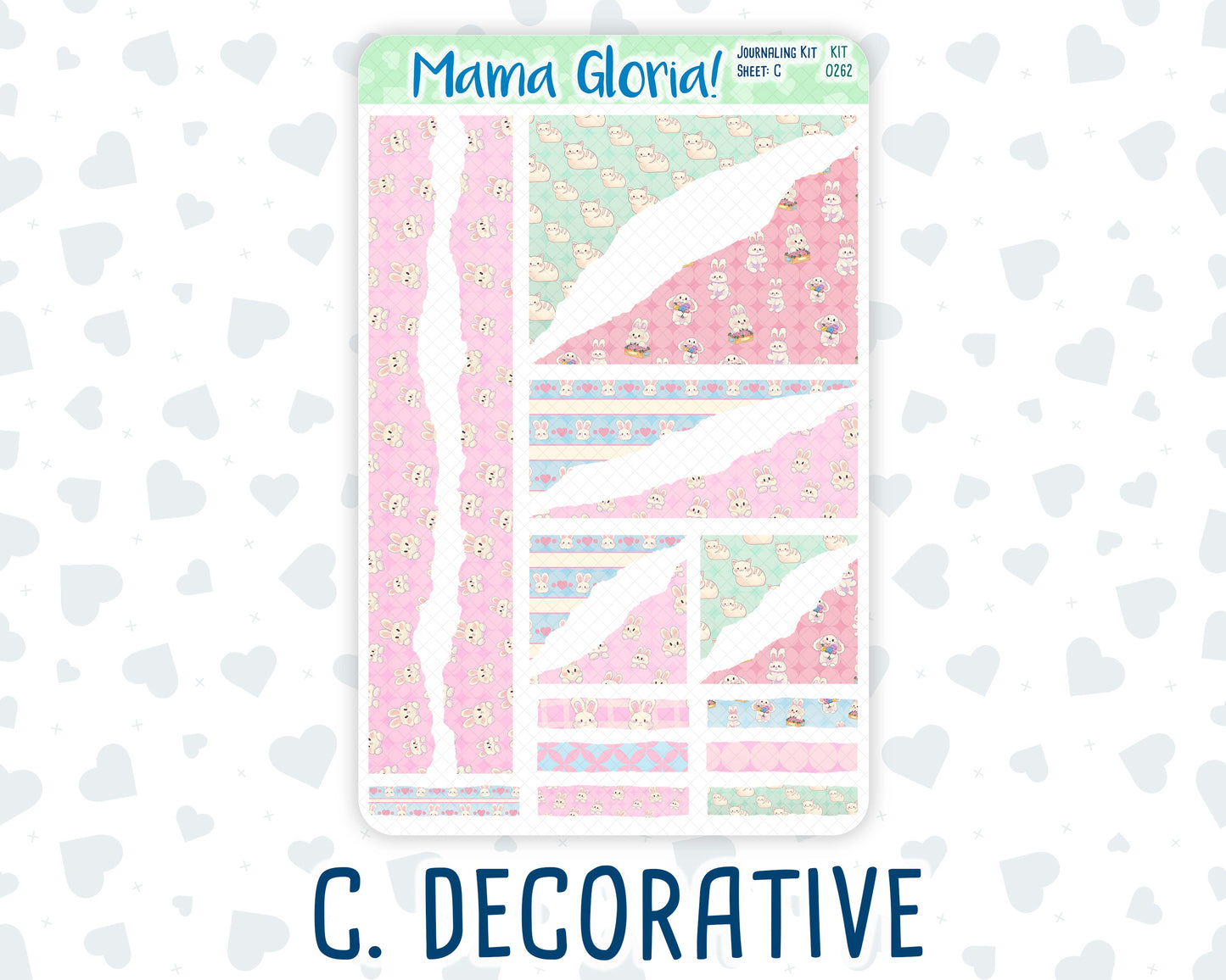 Kit 0262 - Journaling Kit - For Planners | Notebooks - April - Spring Puffs