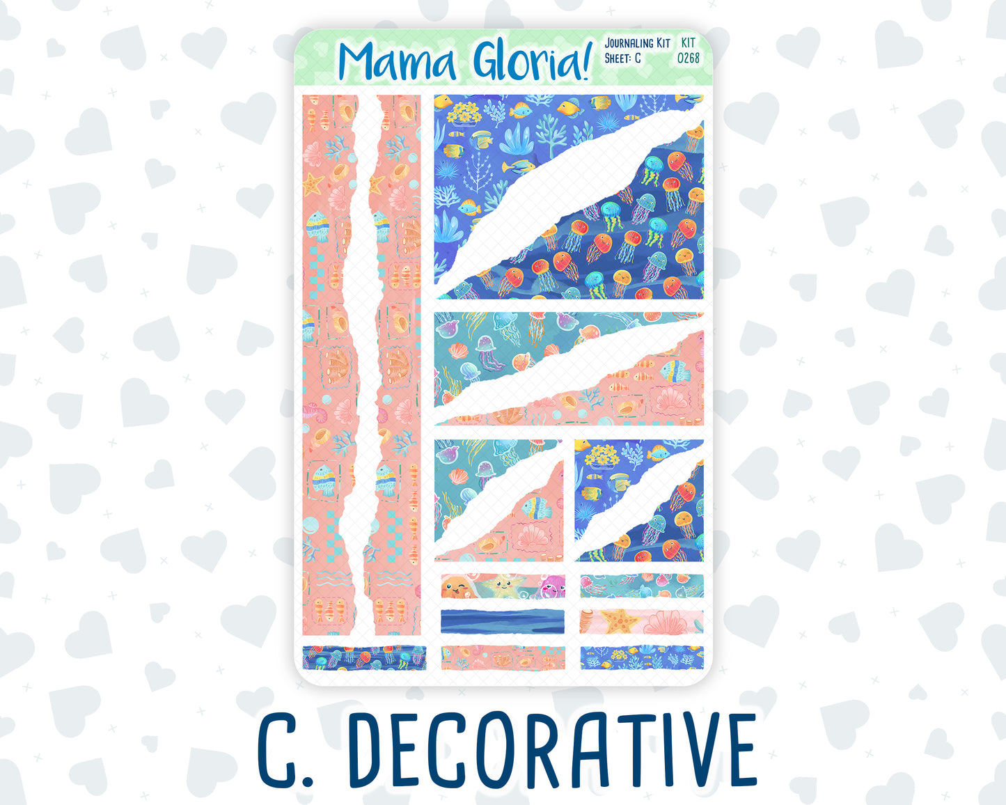 Kit 0268 - Journaling Kit - For Planners | Notebooks - June - Sea Sweeties