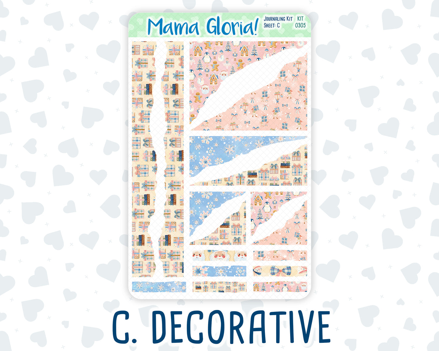 Kit 0305 - Journaling Kit - For Planners | Notebooks - December - Sugarplum Parade