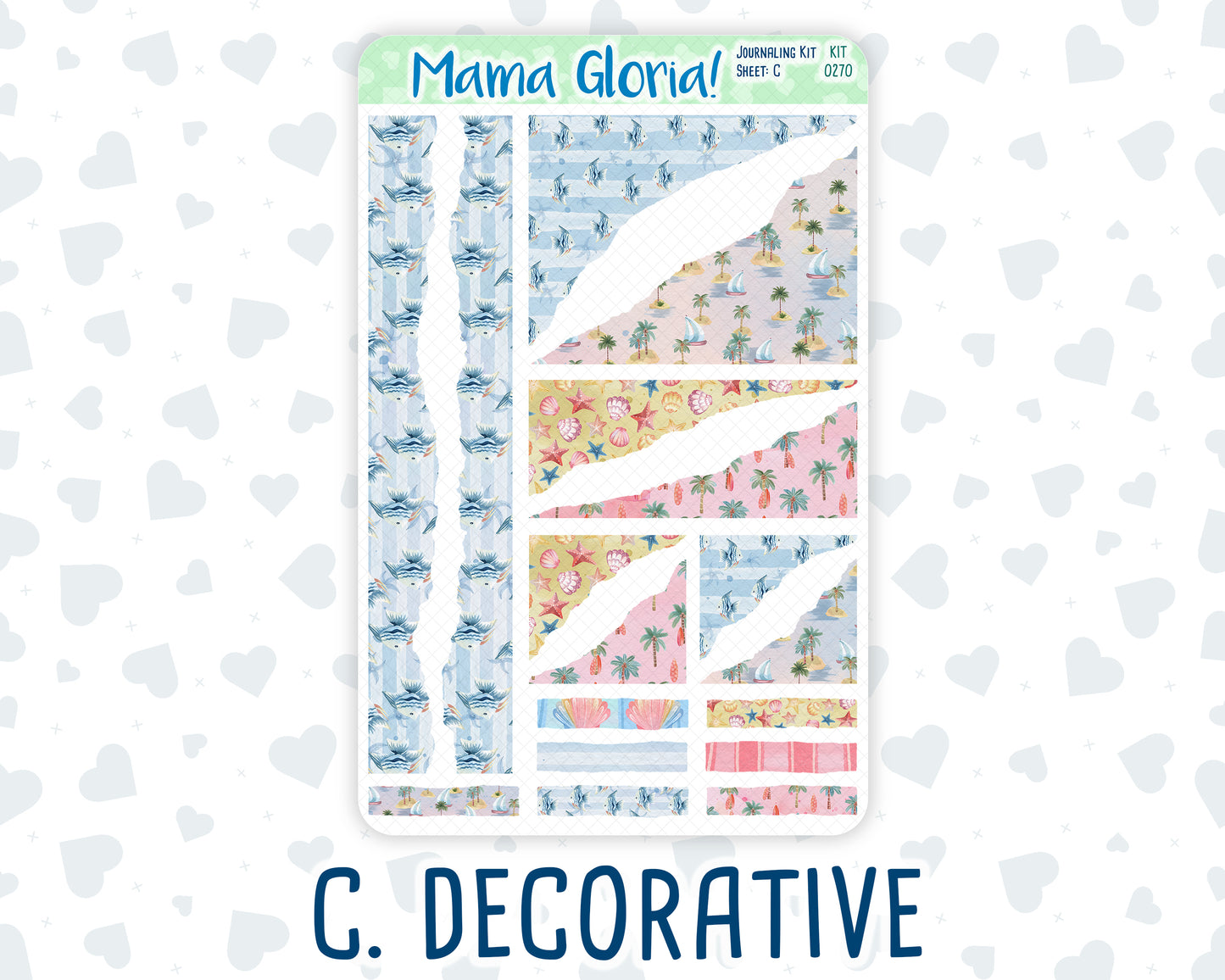 Kit 0270 - Journaling Kit - For Planners | Notebooks - June - Beachside Bliss