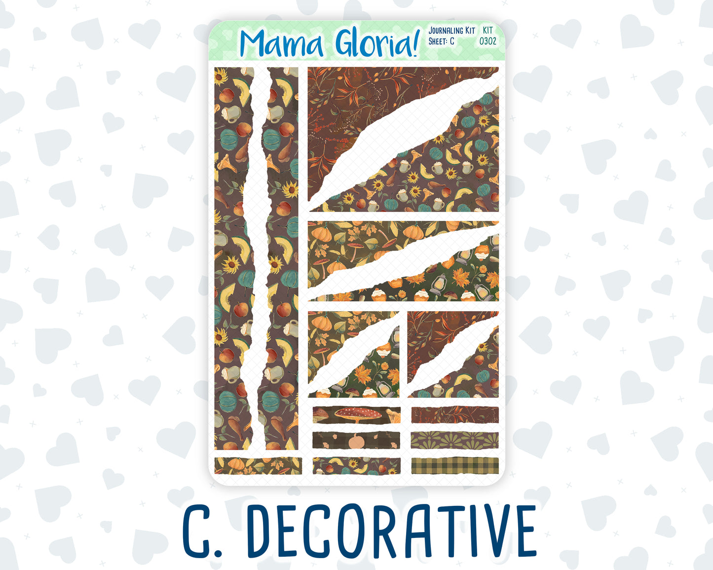 Kit 0302 - Journaling Kit - For Planners | Notebooks - November - Thankful Season