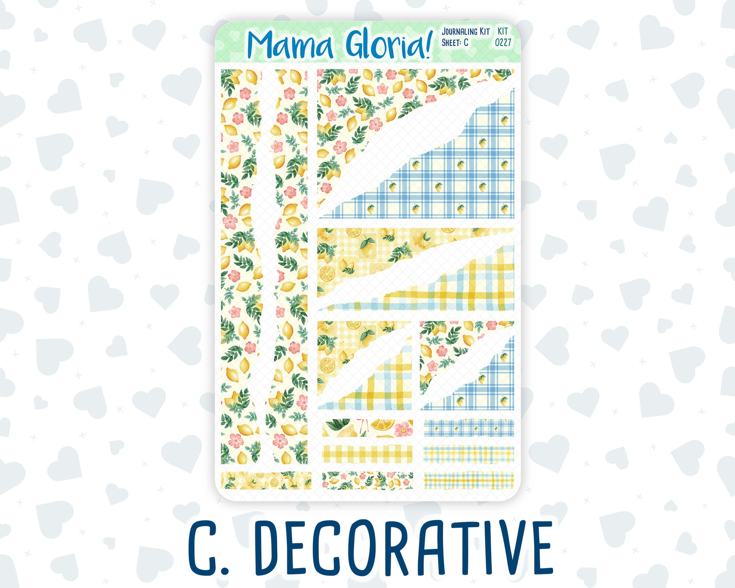 Kit 0227 - Journaling Kit - For Planners | Notebooks - July - Lemon Grove