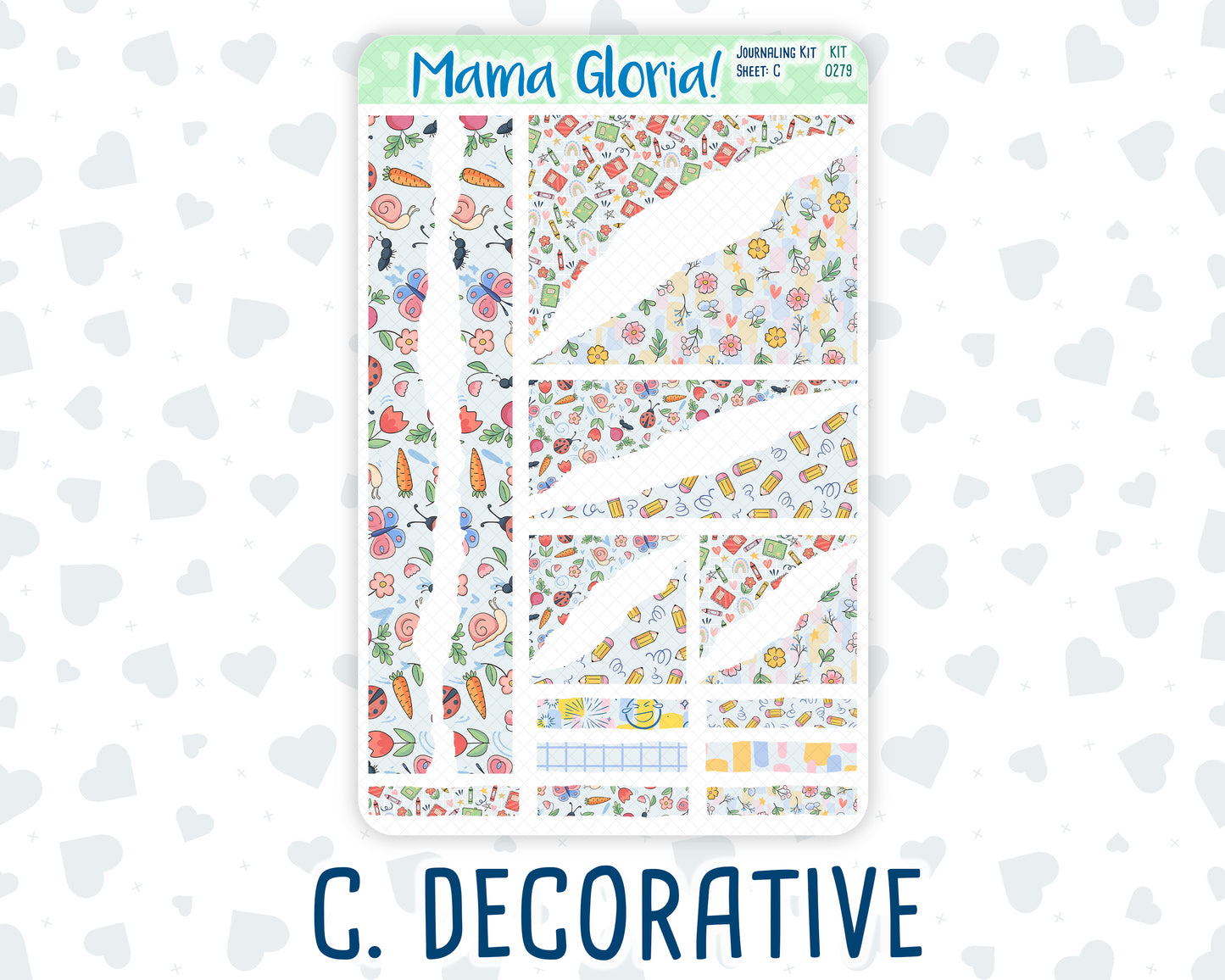 Kit 0279 - Journaling Kit - For Planners | Notebooks - August - Not Ready For School
