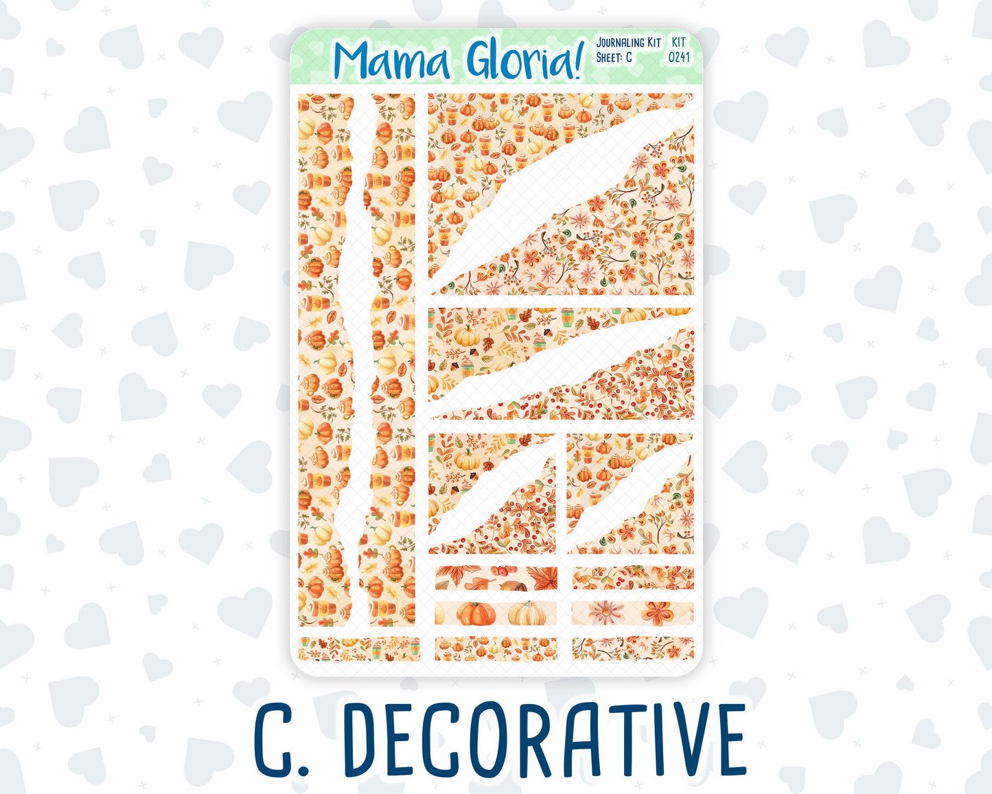 Kit 0241 - Journaling Kit - For Planners | Notebooks - November - Pumpkin Latte