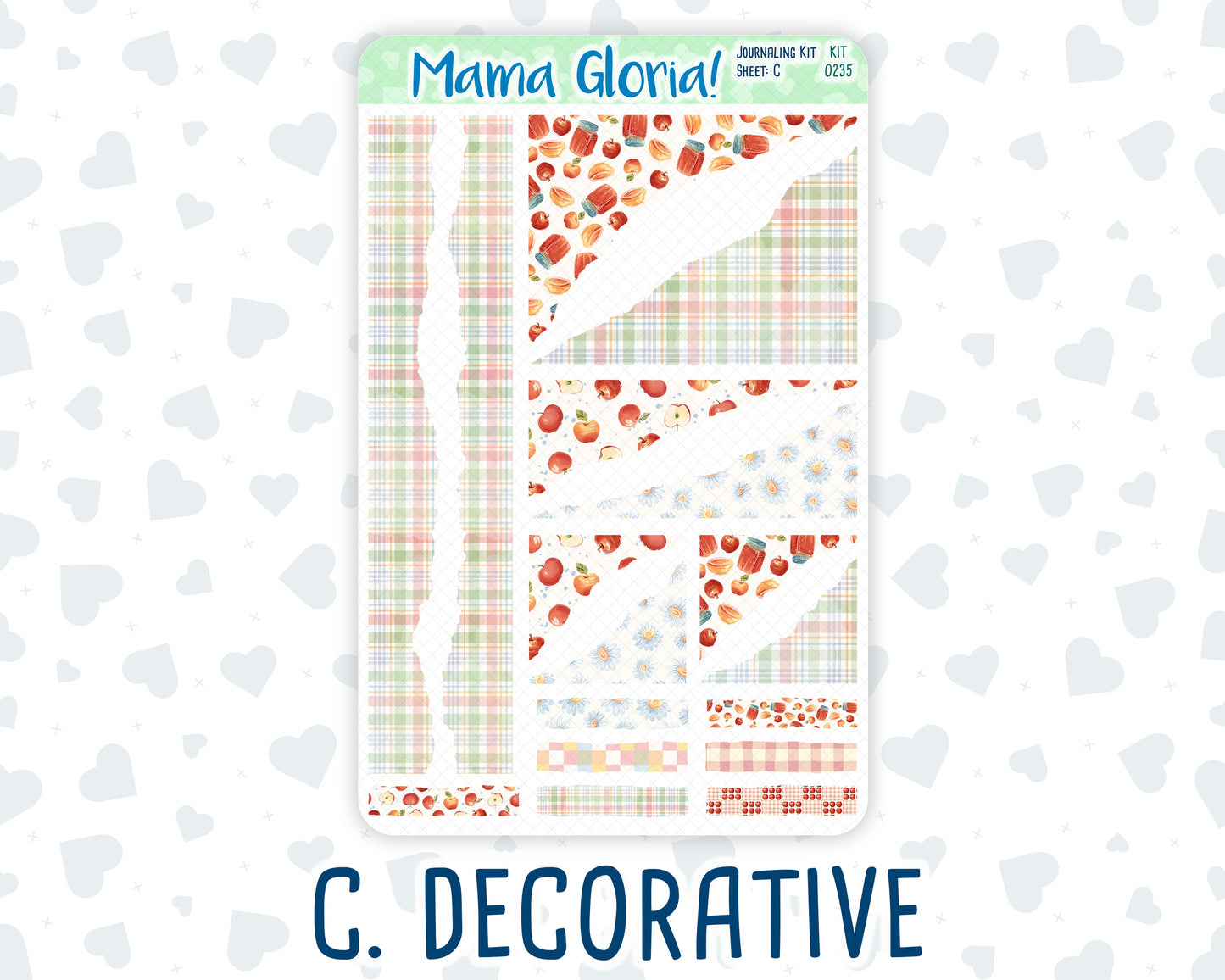 Kit 0235 - Journaling Kit - For Planners | Notebooks - September - Apple Orchard