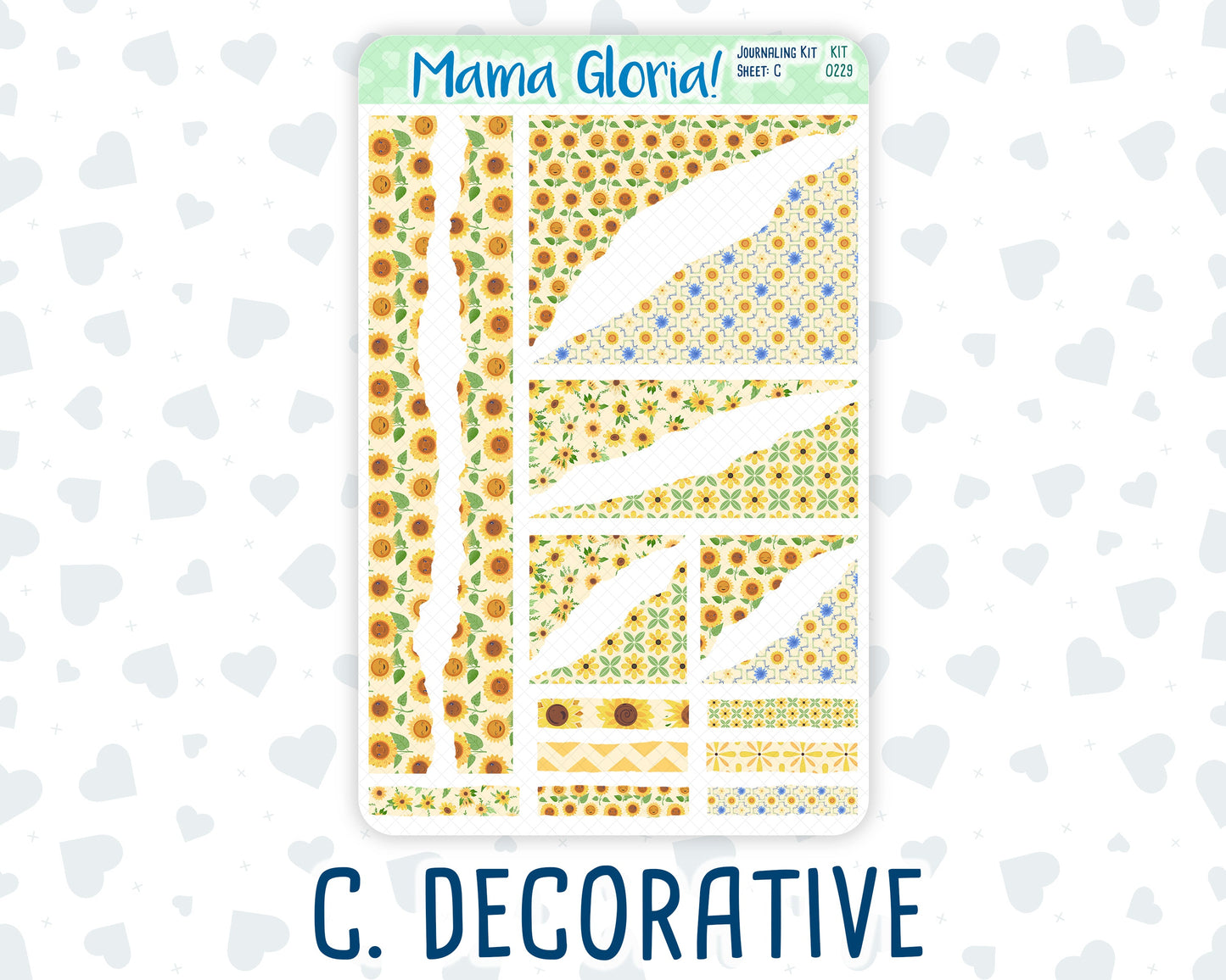 Kit 0229 - Journaling Kit - For Planners | Notebooks - August - Golden Faces