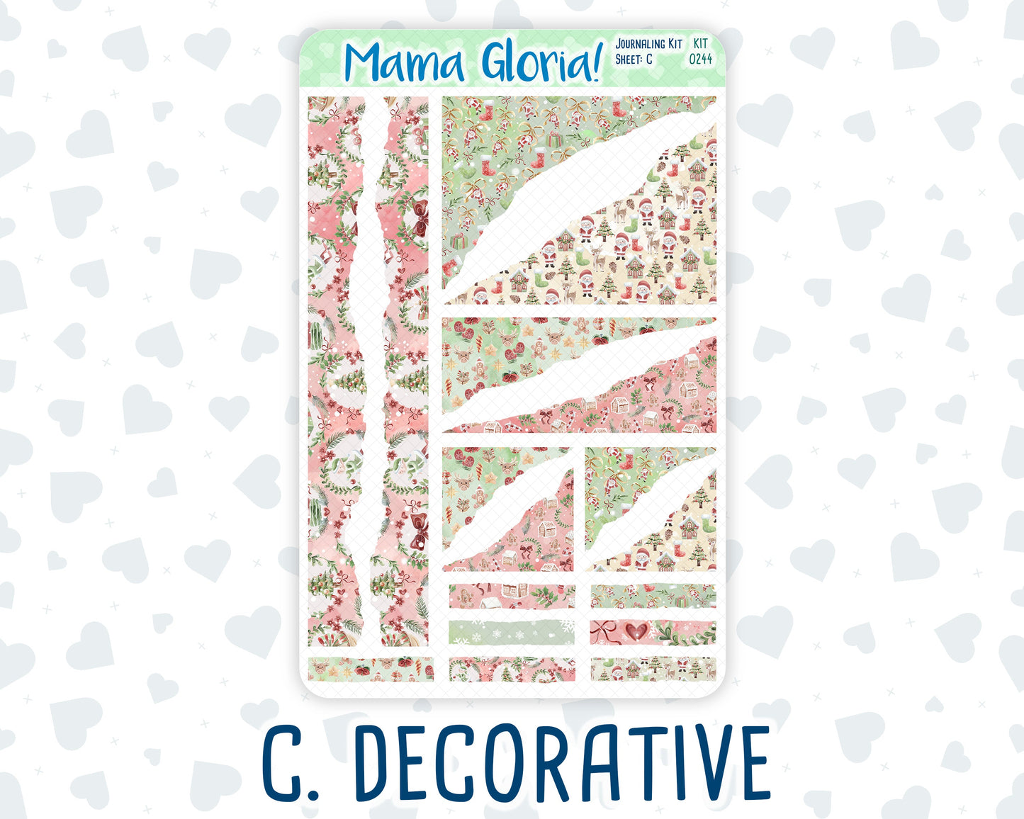Kit 0244 - Journaling Kit - For Planners | Notebooks - December - Santas Village