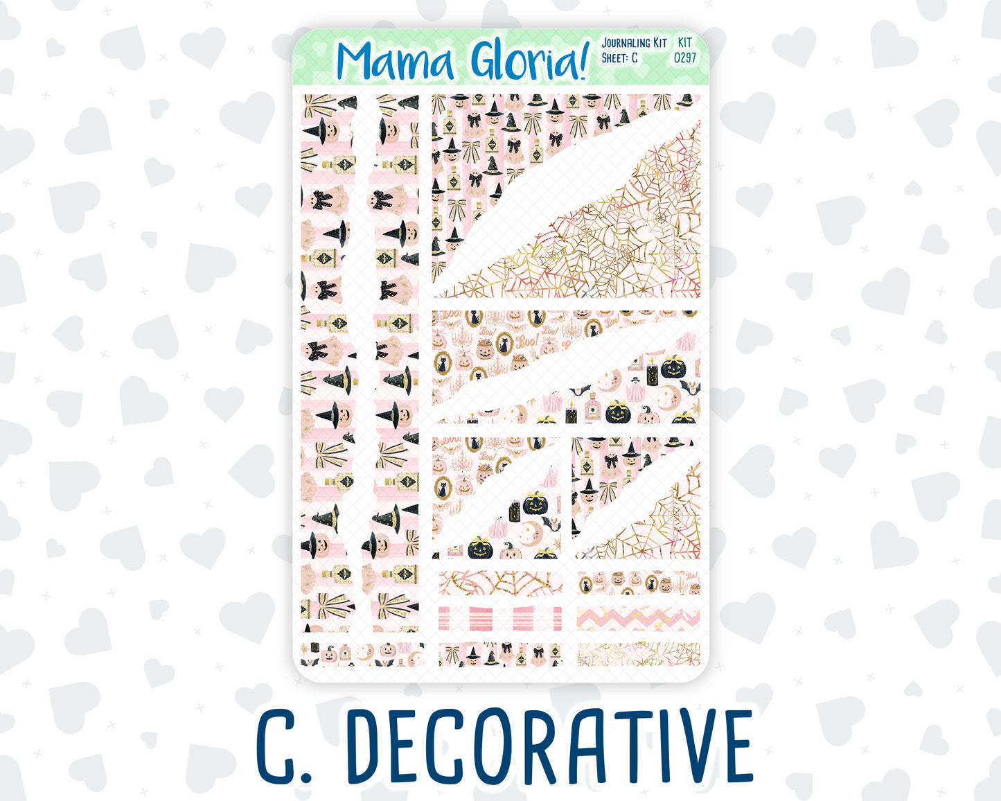 Kit 0297 - Journaling Kit - For Planners | Notebooks - October - Pink Spell